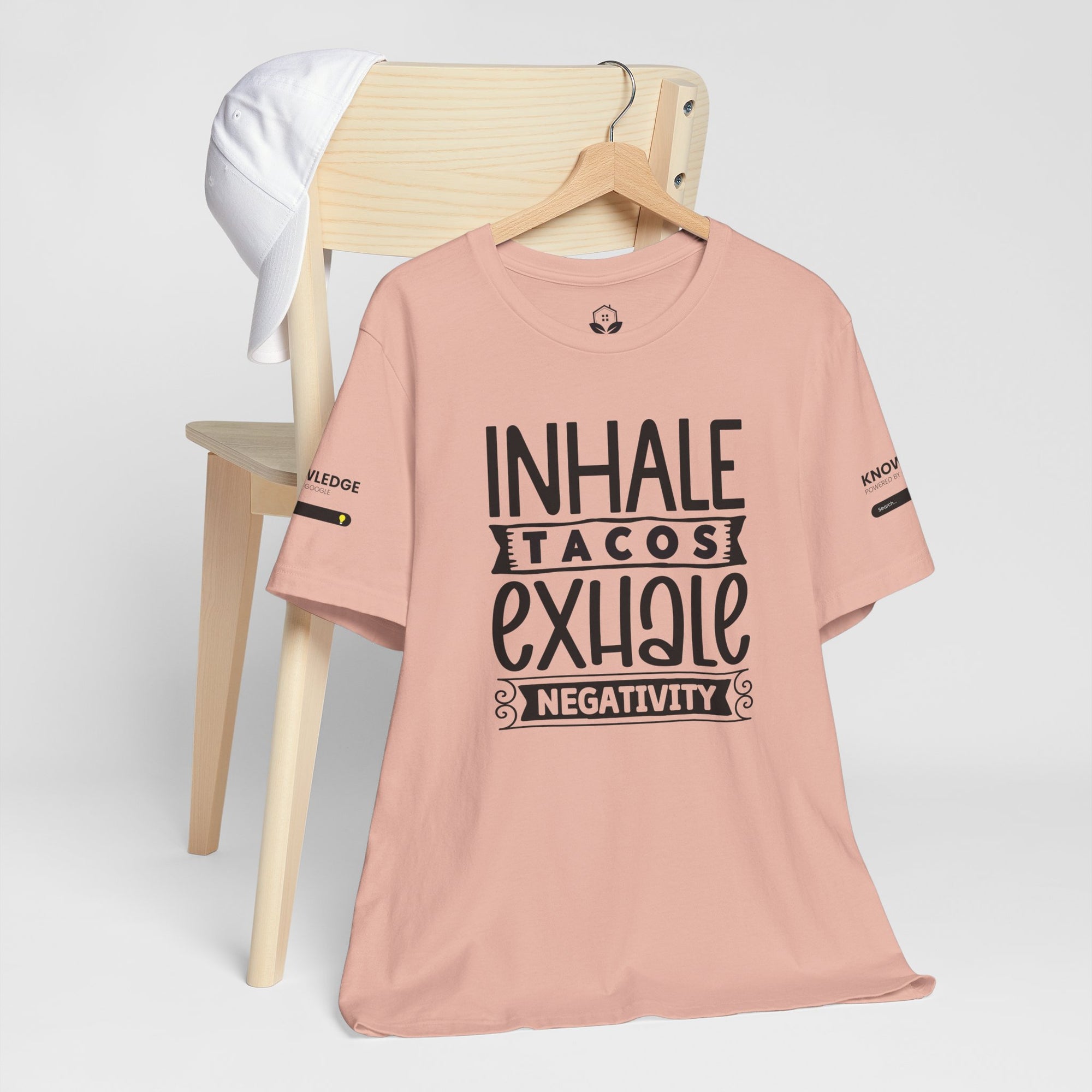 Unisex Jersey Tee with 'Inhale Tacos Exhale Negativity' Quote - Perfect for Everyday Wear