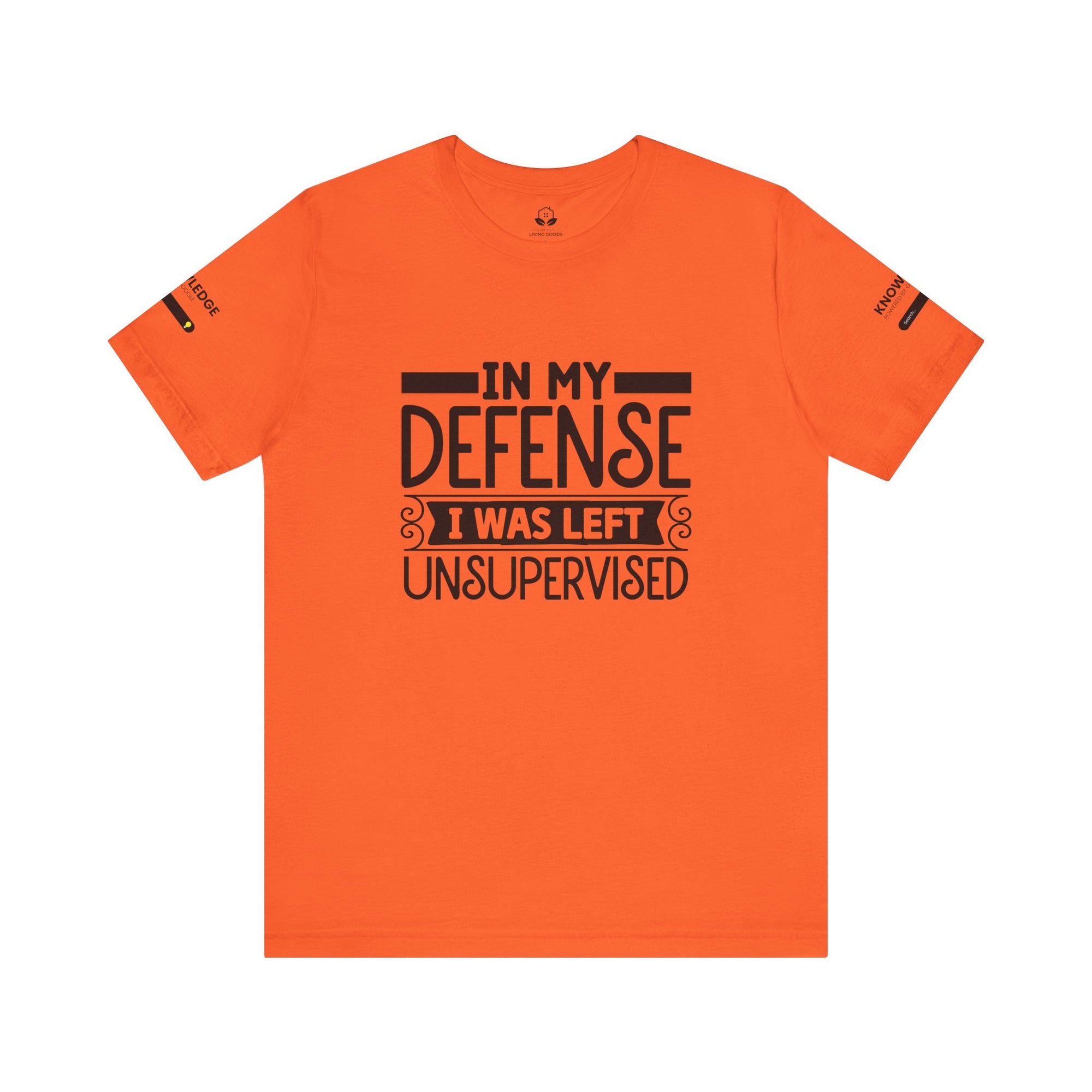 Unisex Jersey Tee with 'In My Defense I was Left Unsupervised' Quote - Perfect for Everyday Wear