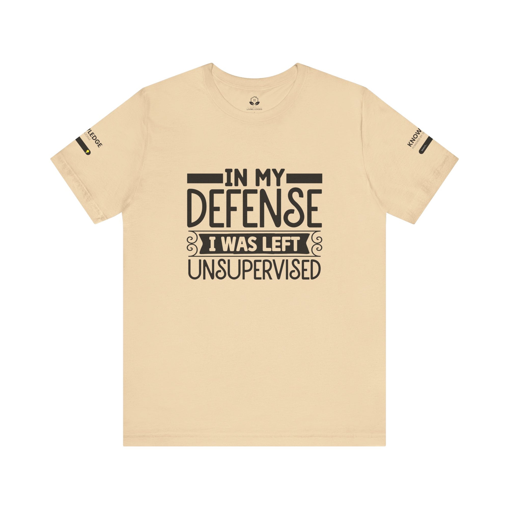 Unisex Jersey Tee with 'In My Defense I was Left Unsupervised' Quote - Perfect for Everyday Wear