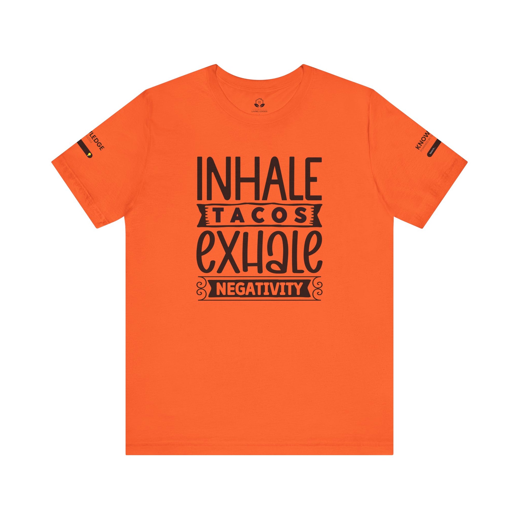 Unisex Jersey Tee with 'Inhale Tacos Exhale Negativity' Quote - Perfect for Everyday Wear