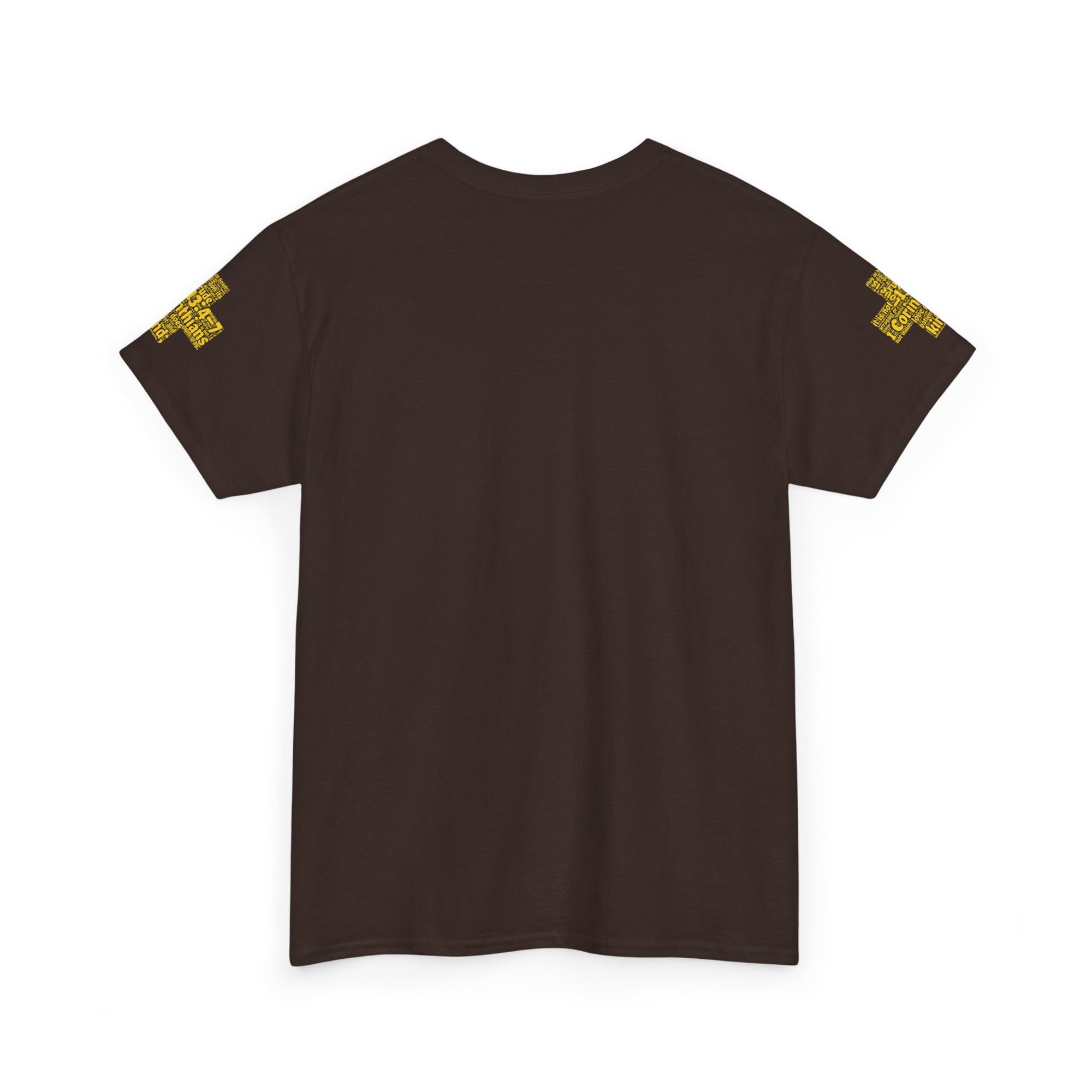Cross Typography Unisex Tee - Corinthians 13: 4-7