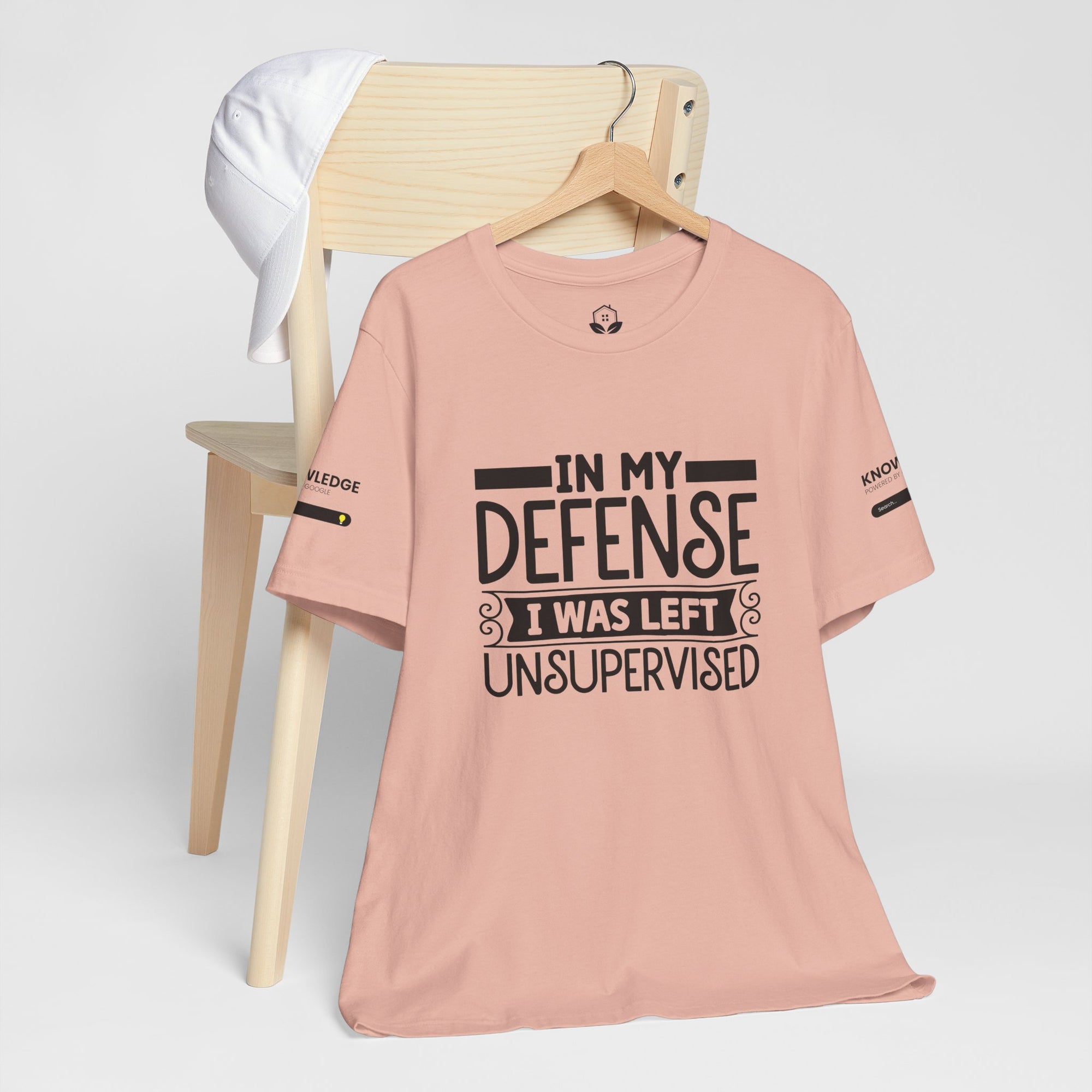 Unisex Jersey Tee with 'In My Defense I was Left Unsupervised' Quote - Perfect for Everyday Wear
