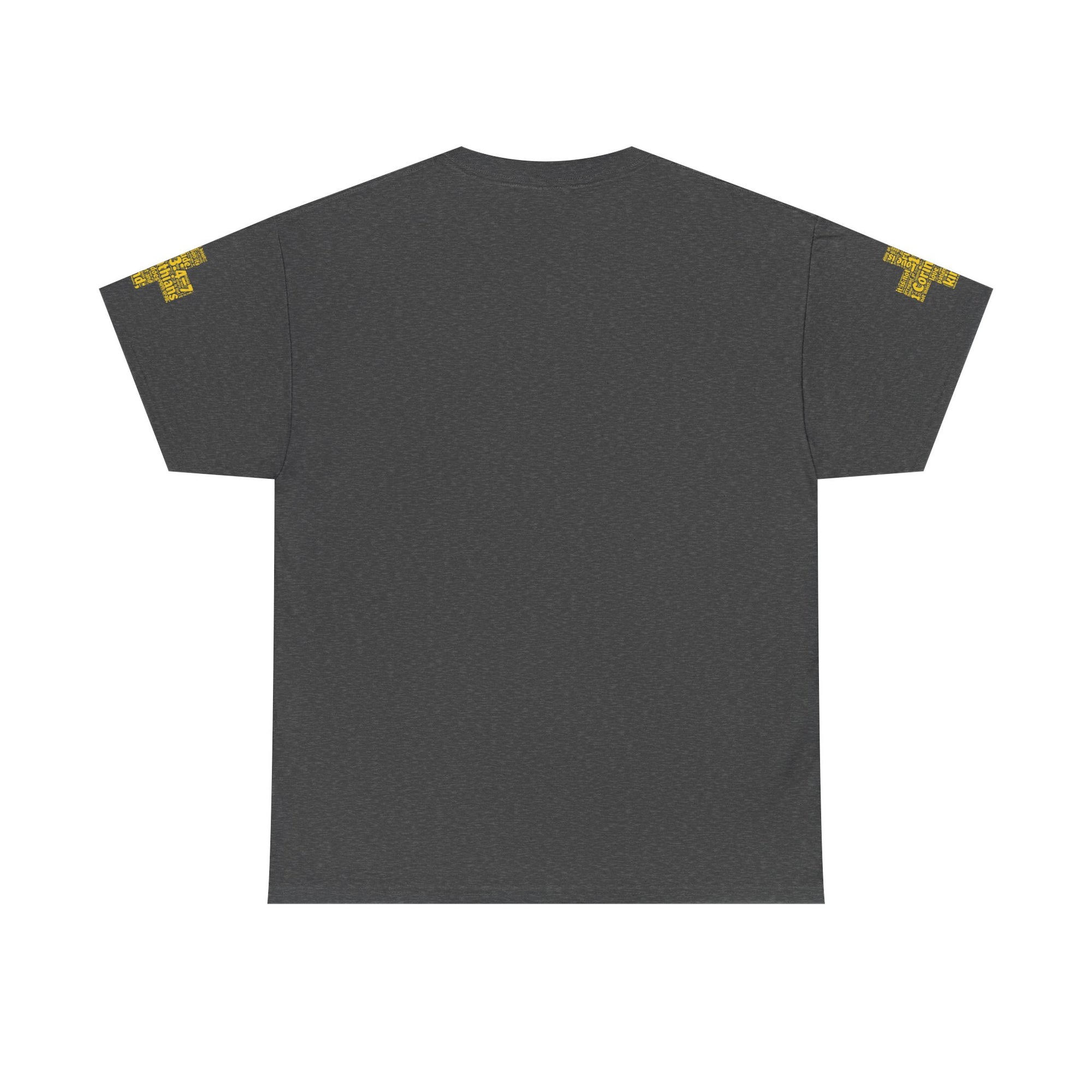 Cross Typography Unisex Tee - Corinthians 13: 4-7
