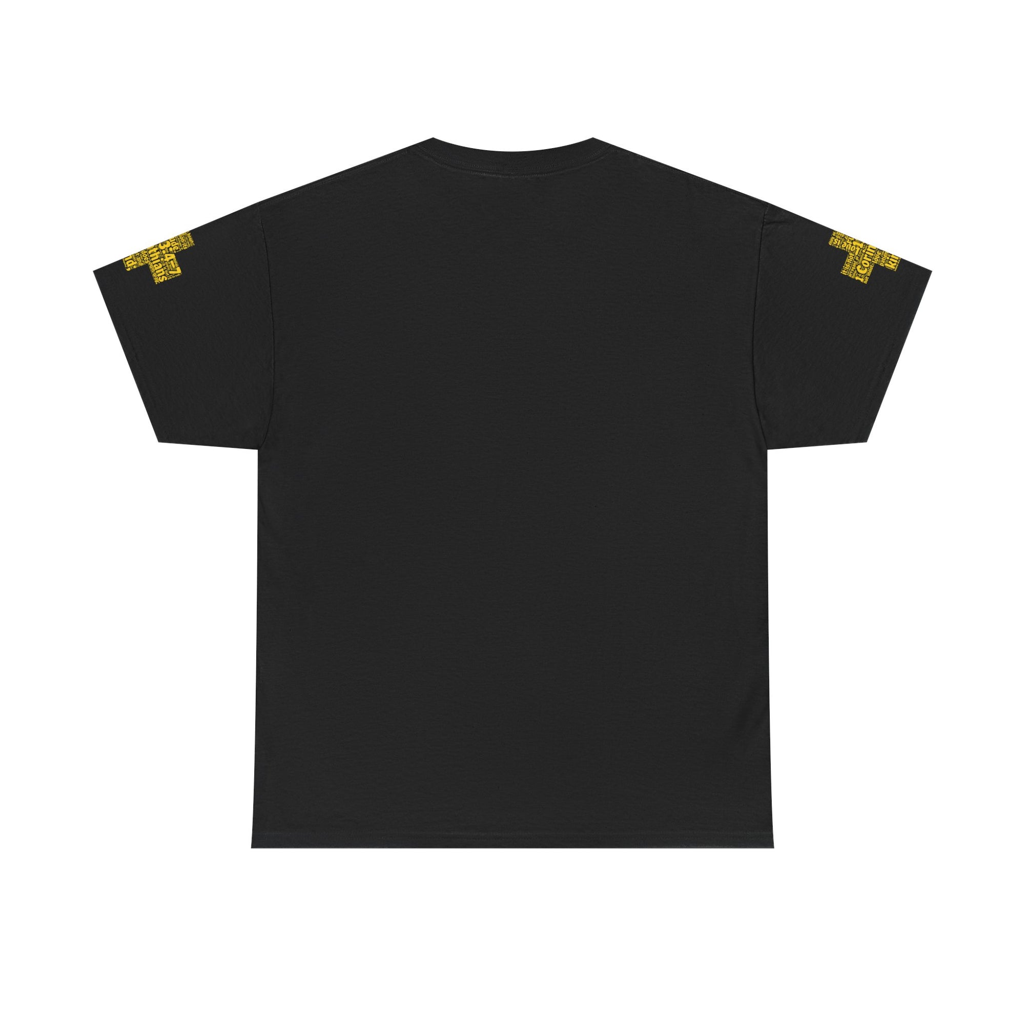 Cross Typography Unisex Tee - Corinthians 13: 4-7