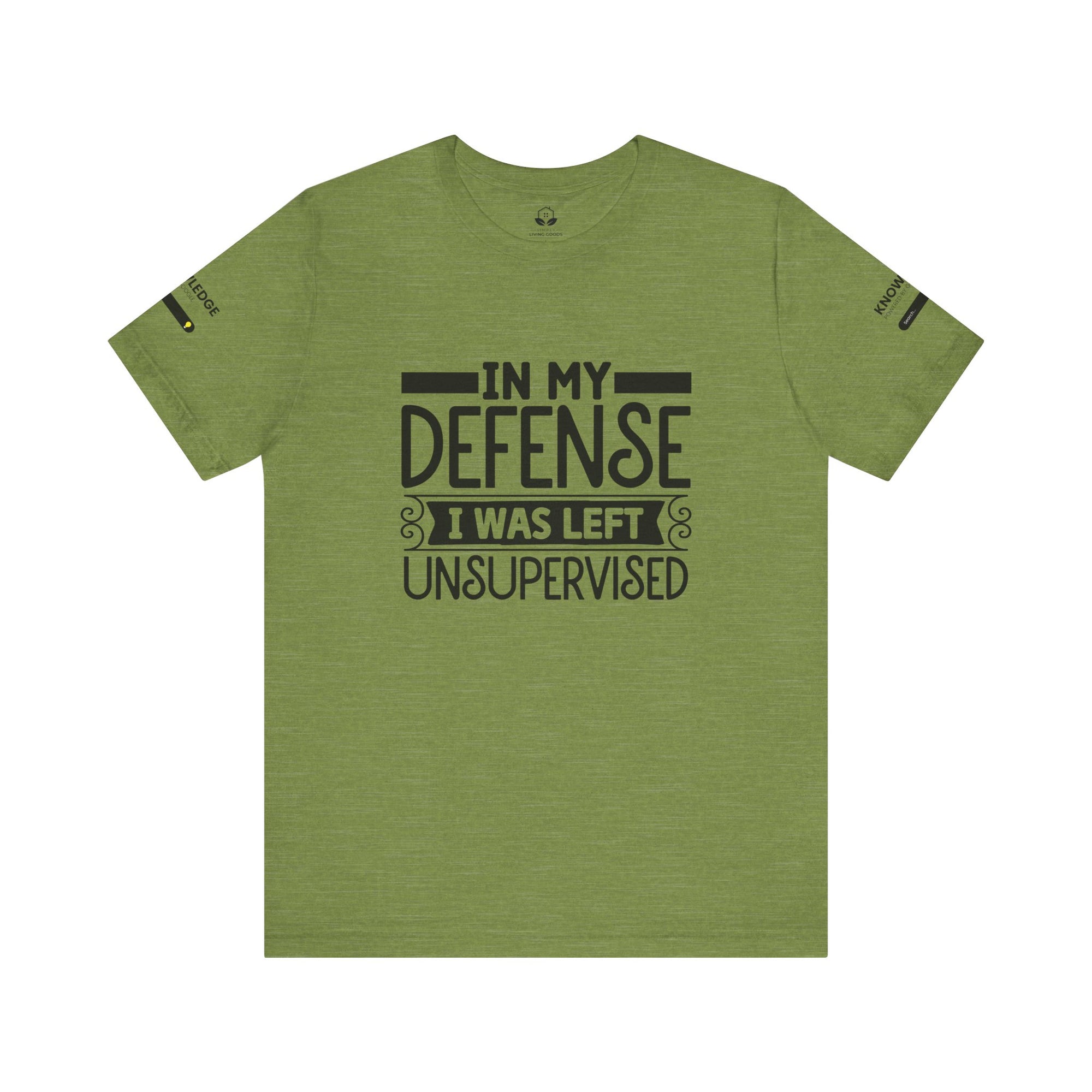 Unisex Jersey Tee with 'In My Defense I was Left Unsupervised' Quote - Perfect for Everyday Wear