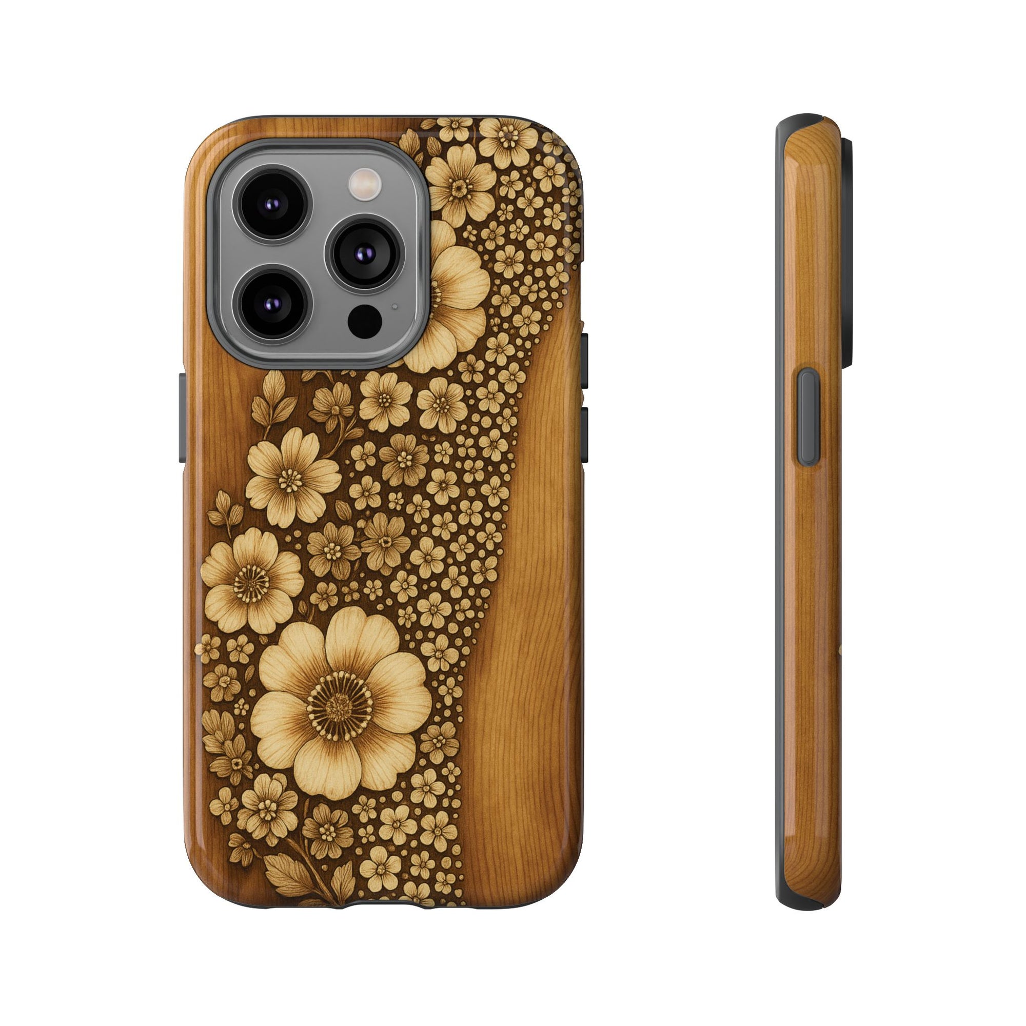 Floral Phone Case - Tough Cases, Protective Cover, Floral Design, Nature Lover Gift, Phone Accessory, Trendy Gadget