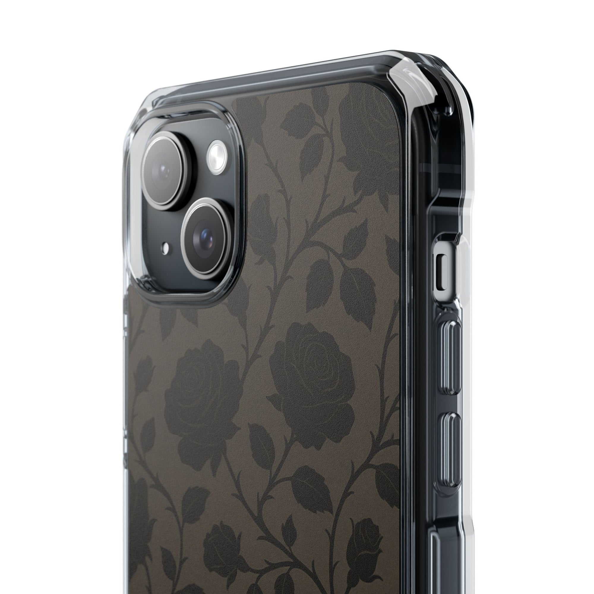 Floral Phone Case - Elegant Rose Design, Magnetic Clear Impact Case for iPhone, Stylish Phone Cover, Gifts for Her, Floral Lover