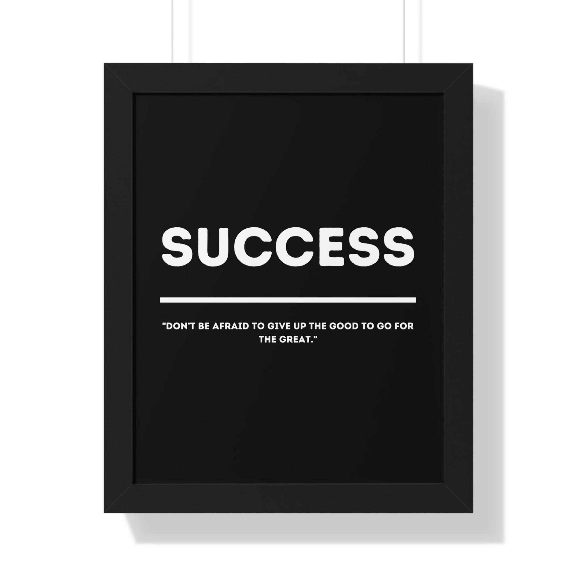 Minimalist in Black (Success) - Framed Vertical Poster