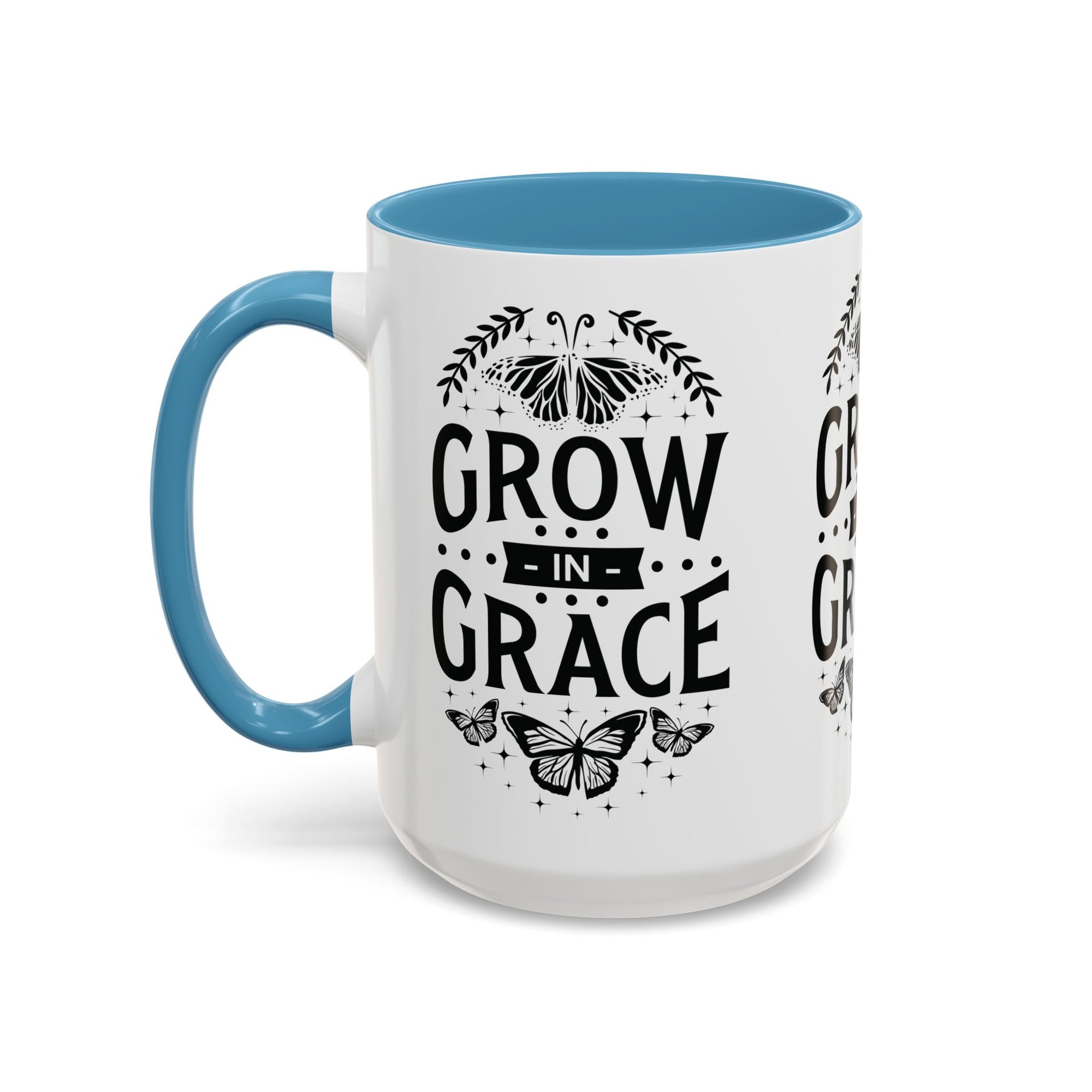 Grow in Grace Accent Coffee Mug - Inspirational Design