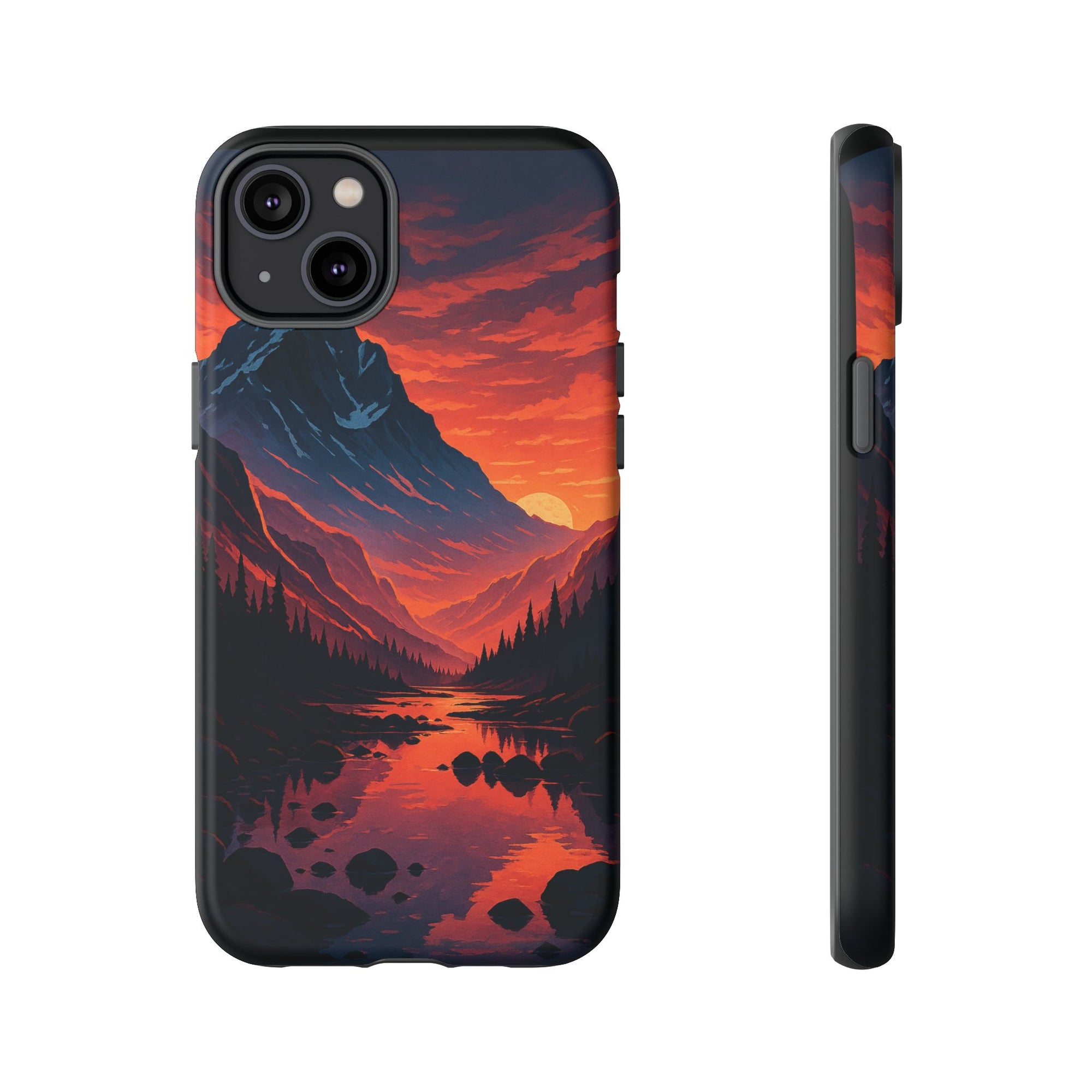 Mountain Sunset Phone Case, Nature Inspired Case, Tough Cases, Gift for Adventurers, Phone Accessories