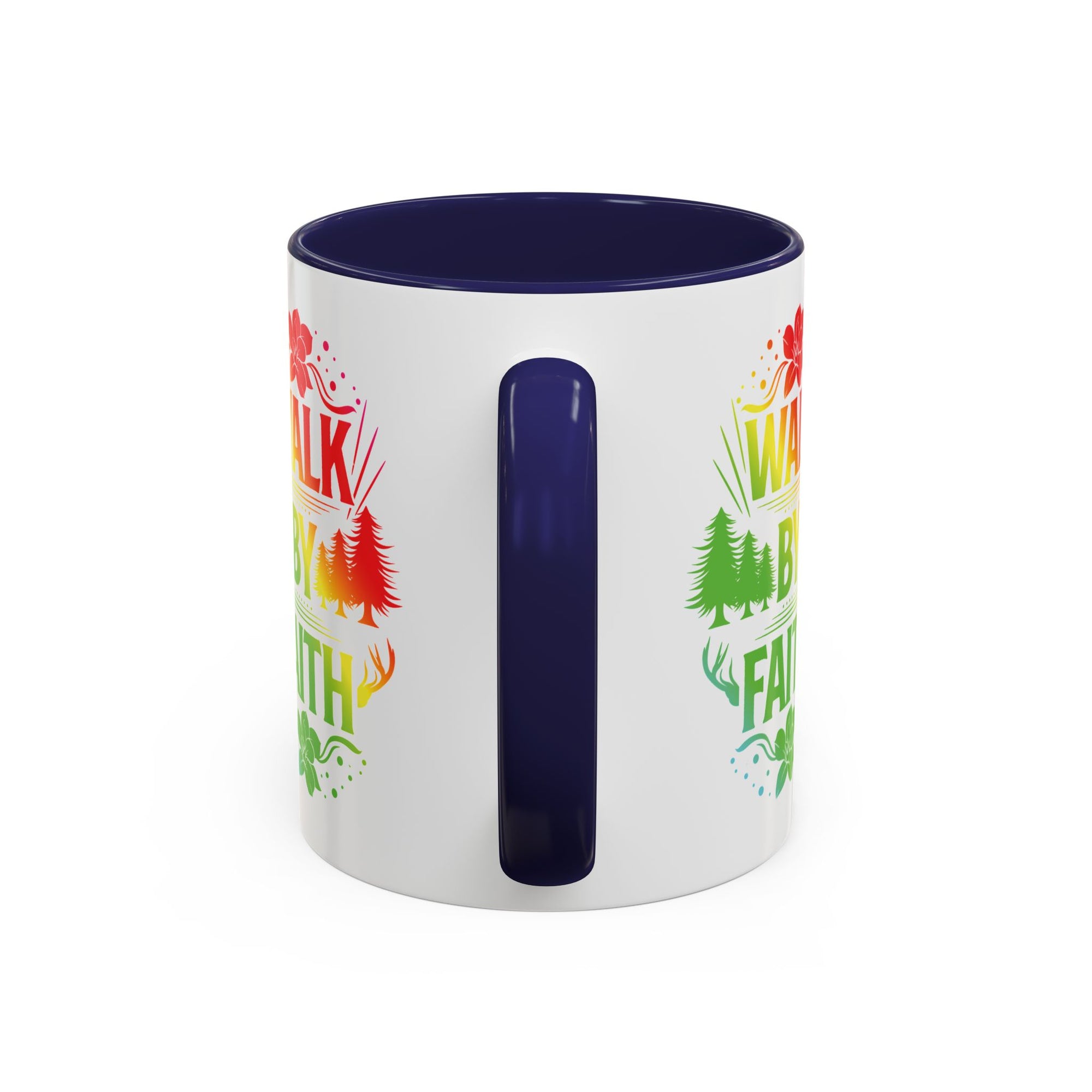 Walk by Faith Accent Coffee Mug - Inspirational Design