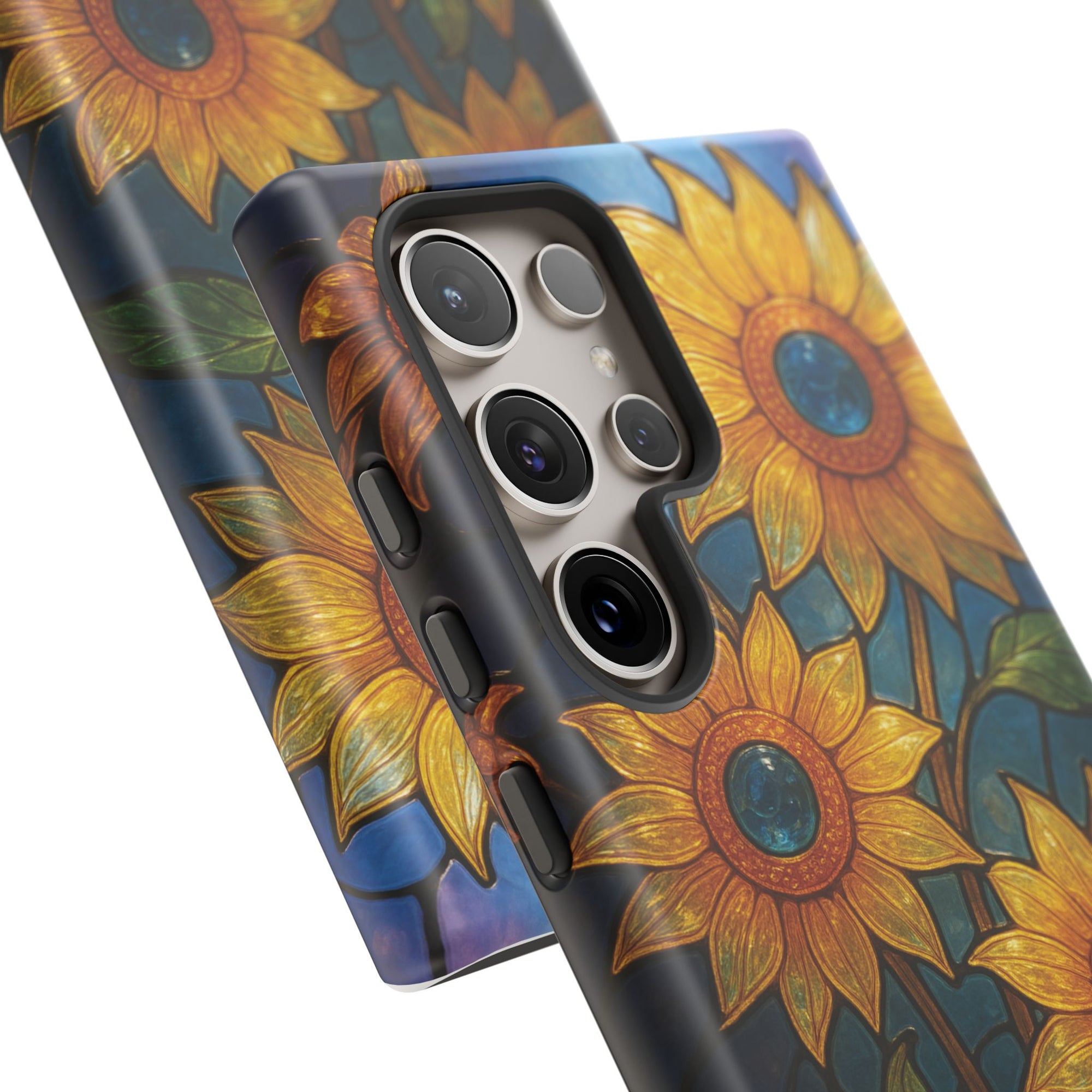 Vibrant Floral Phone Case, Sunflower Design, Tough & Durable Case, Nature Lover Gift, Protective Phone Cover, Spring Aesthetic