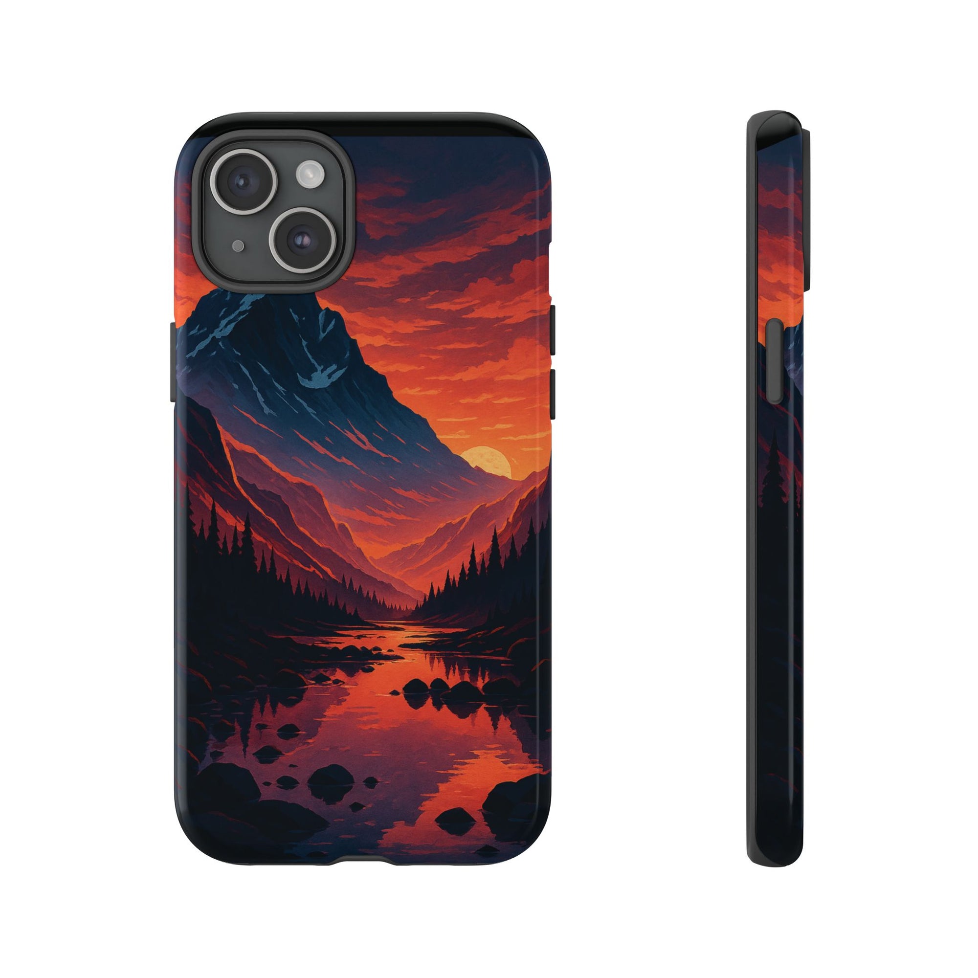 Mountain Sunset Phone Case, Nature Inspired Case, Tough Cases, Gift for Adventurers, Phone Accessories