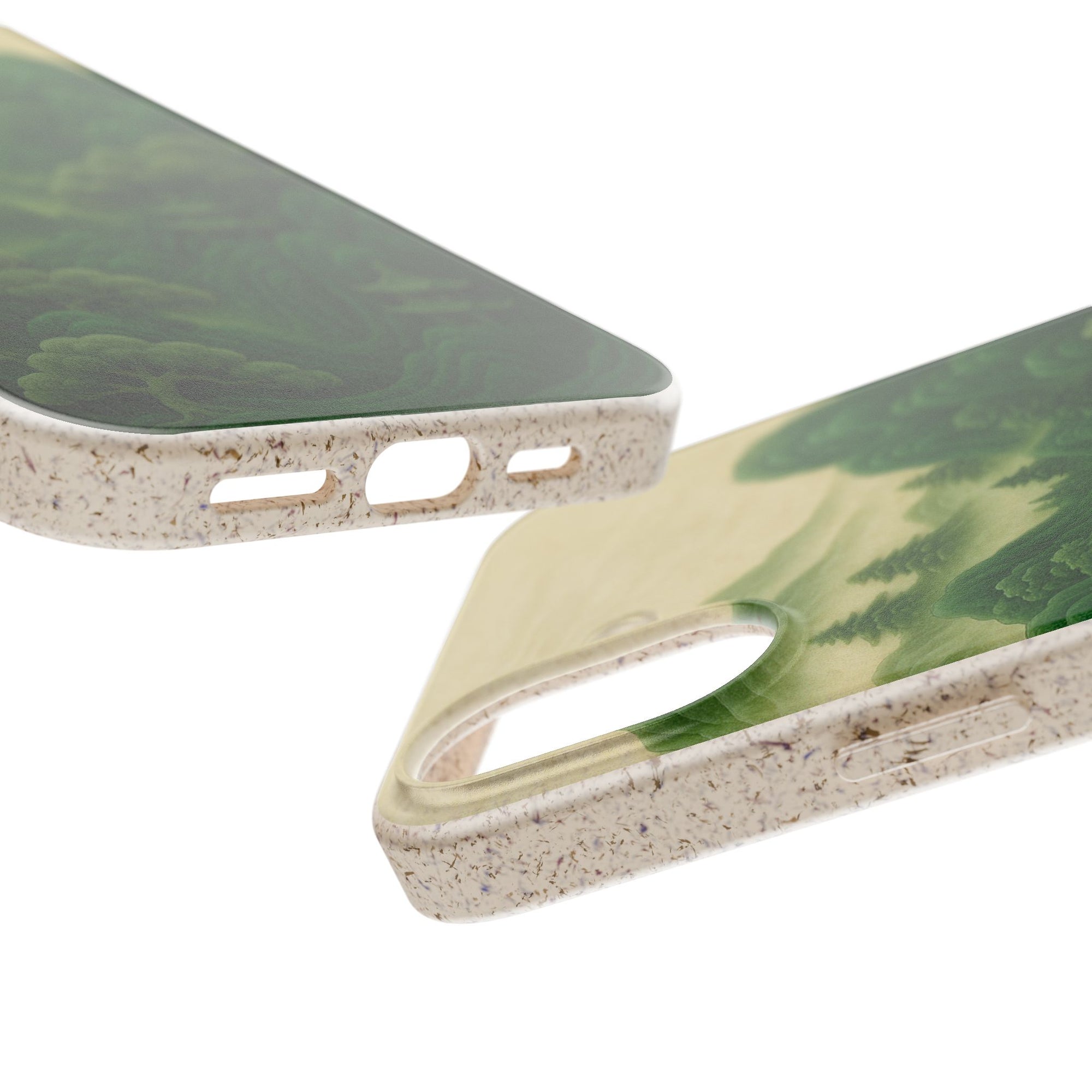 Eco-Friendly Biodegradable Phone Cases with Serene Mountain Landscape Design, Sustainable Gift, Nature Lover Accessory, Green Phone Cover,