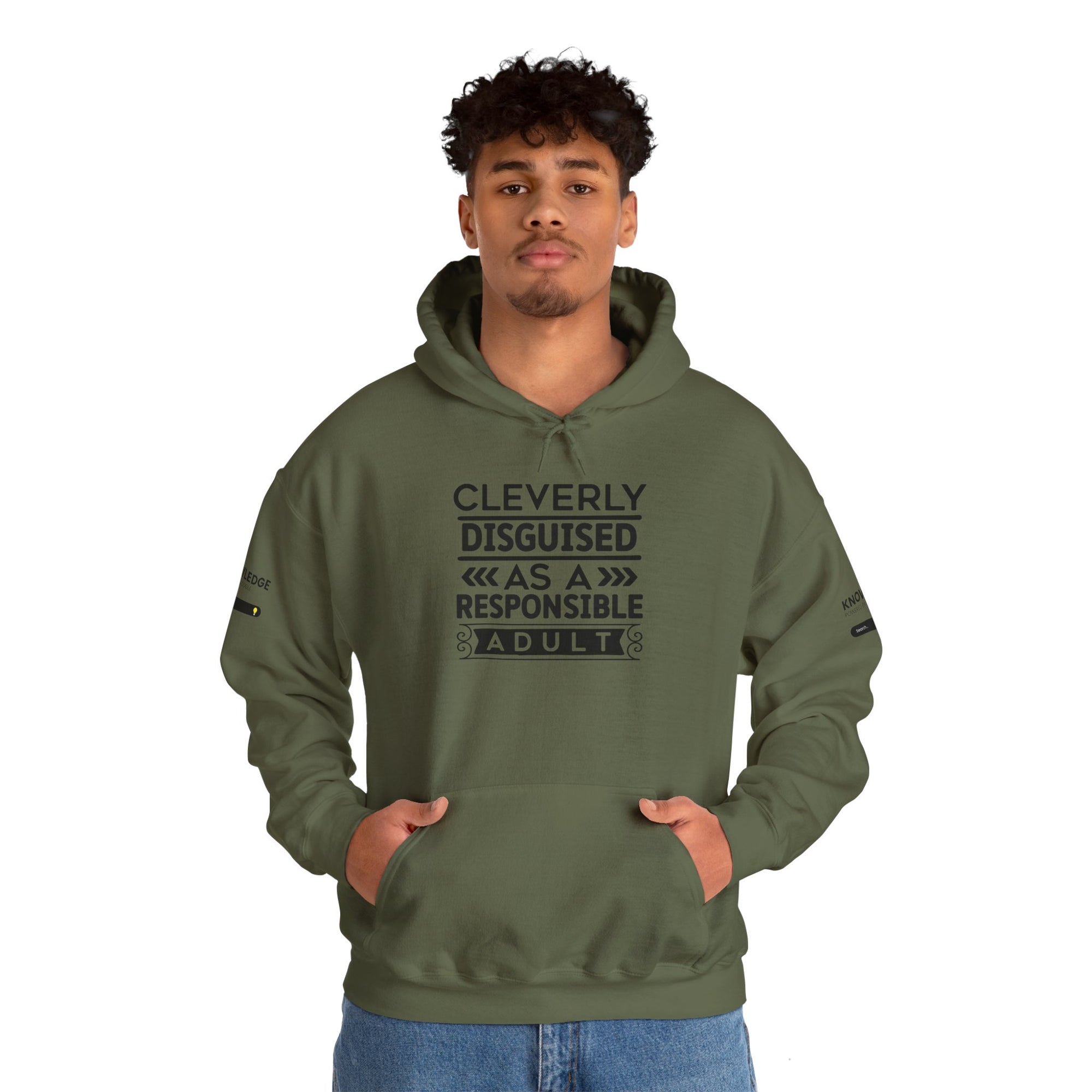 Cleverly Disguised Adult Hoodie - Unisex Heavy Blend Sweatshirt