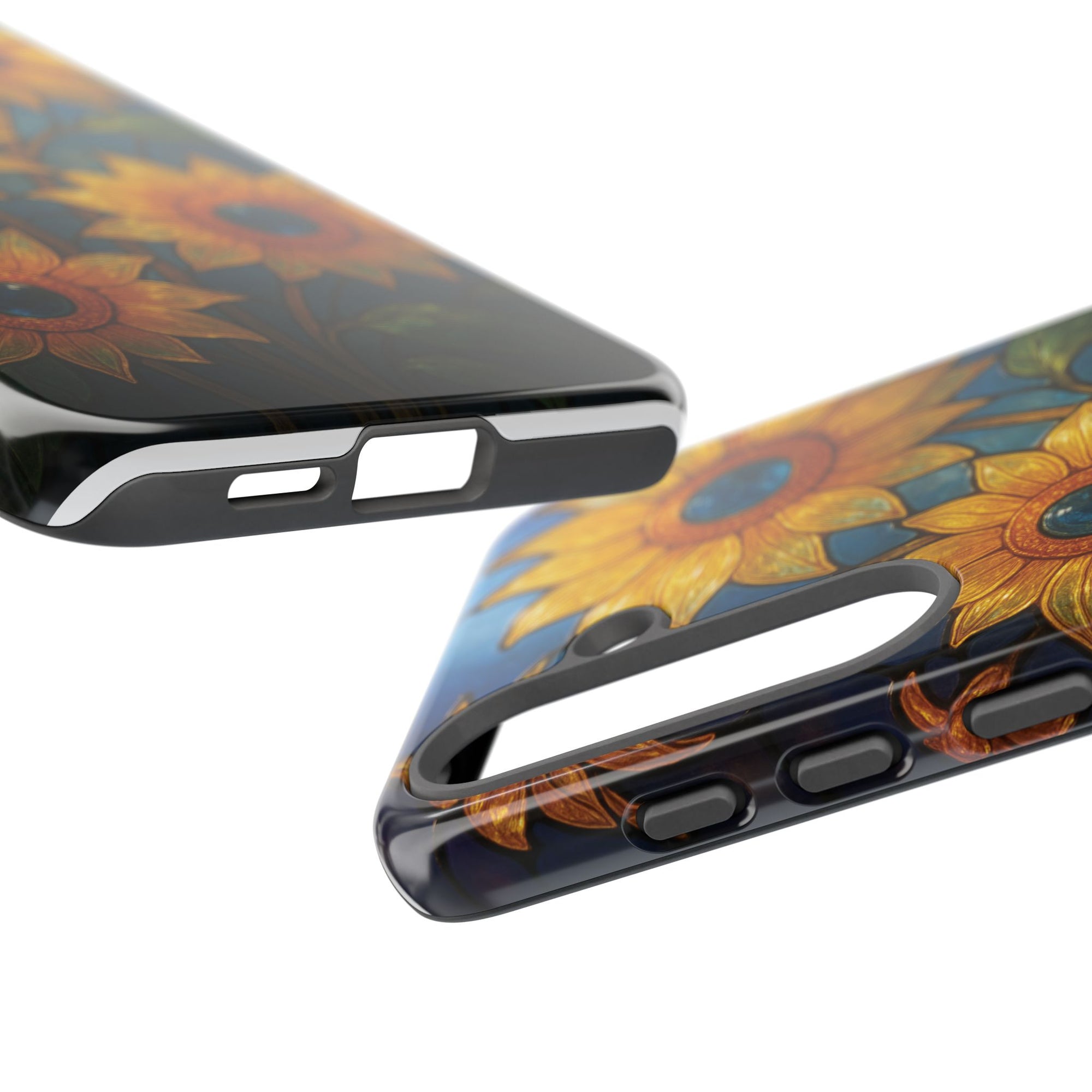 Vibrant Floral Phone Case, Sunflower Design, Tough & Durable Case, Nature Lover Gift, Protective Phone Cover, Spring Aesthetic