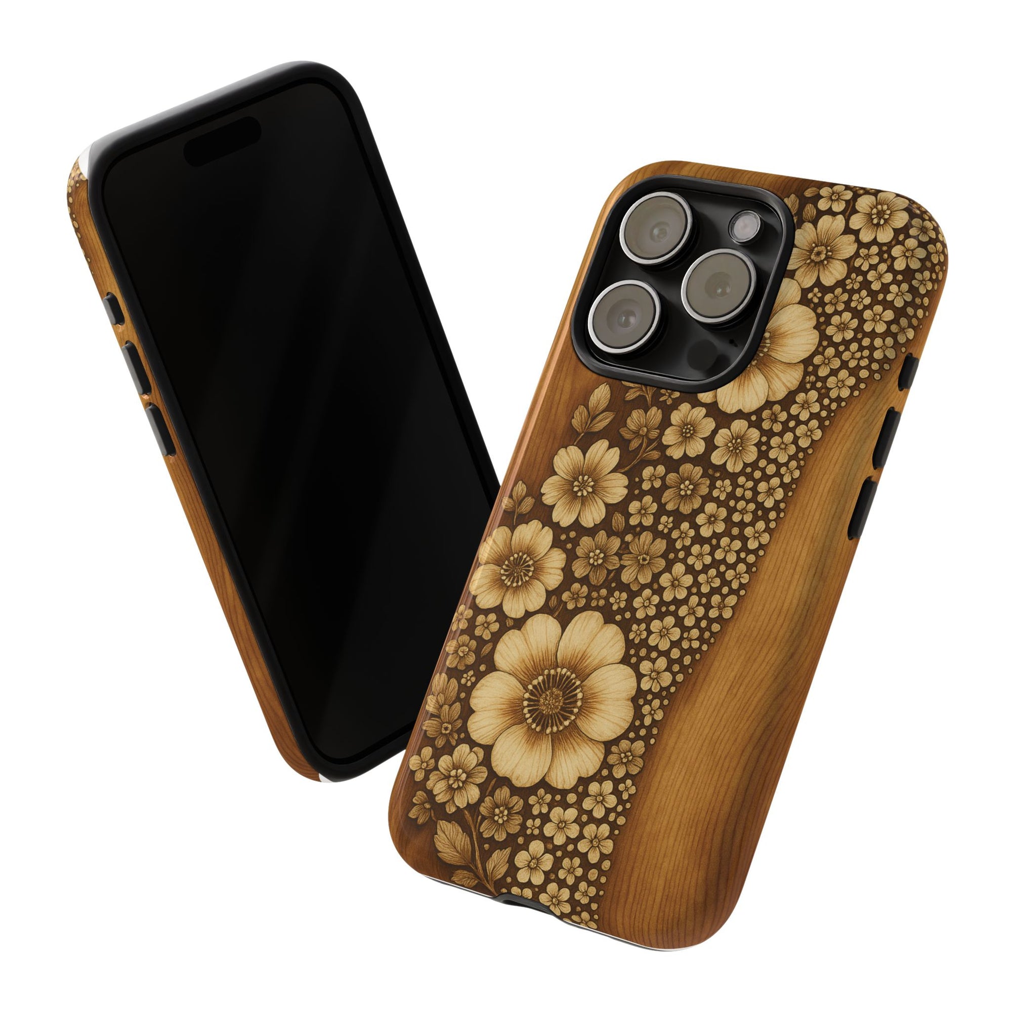 Floral Phone Case - Tough Cases, Protective Cover, Floral Design, Nature Lover Gift, Phone Accessory, Trendy Gadget