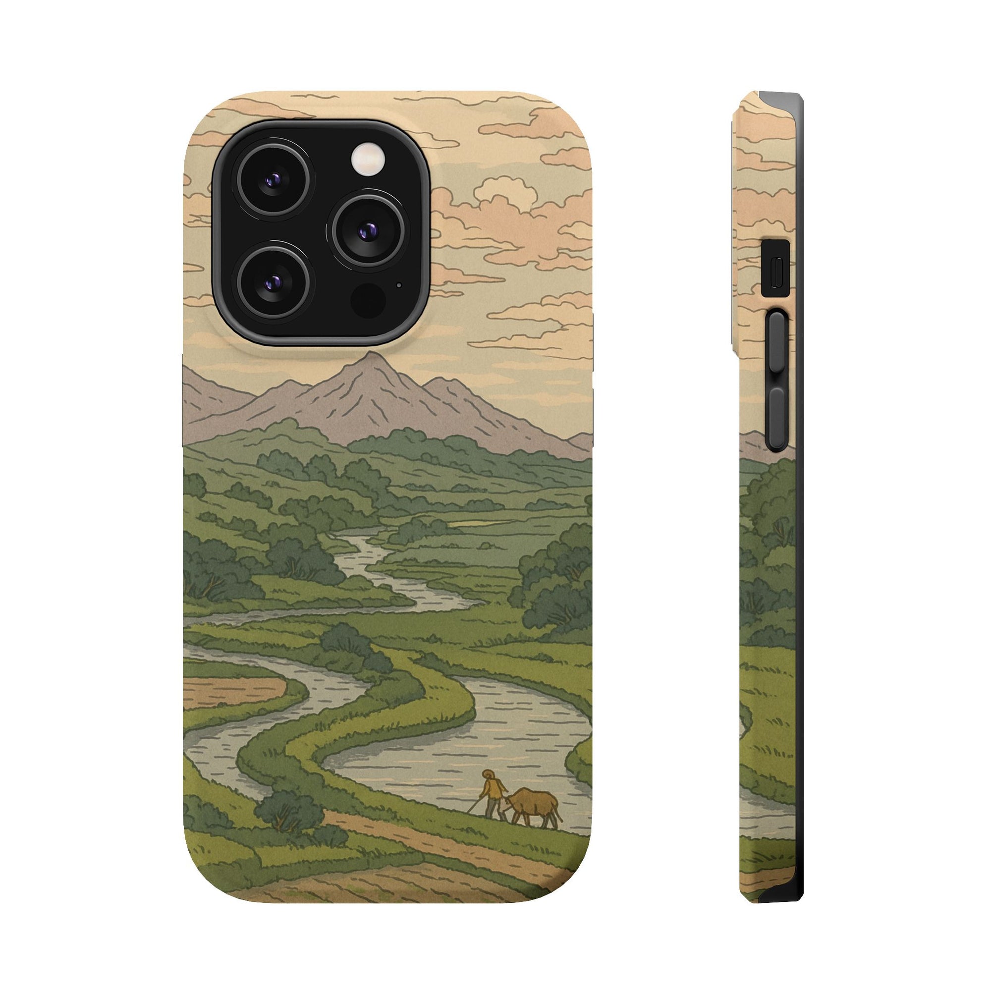 Nature-Inspired Magnetic Tough Case for iPhone, Phone Protection, Adventure Gift, Outdoor Lover, Earthy Aesthetic