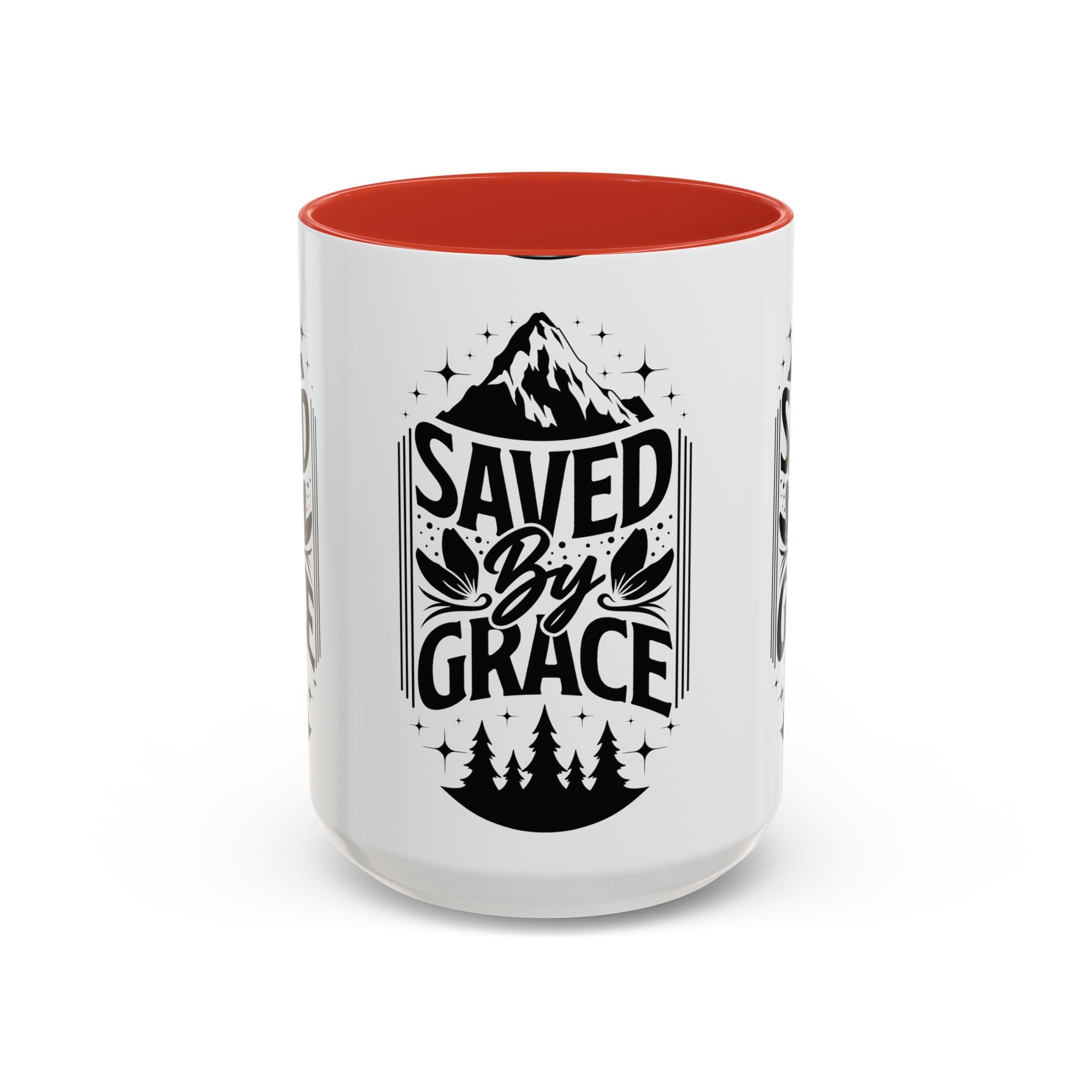 Saved by Grace Accent Coffee Mug - Inspirational Design