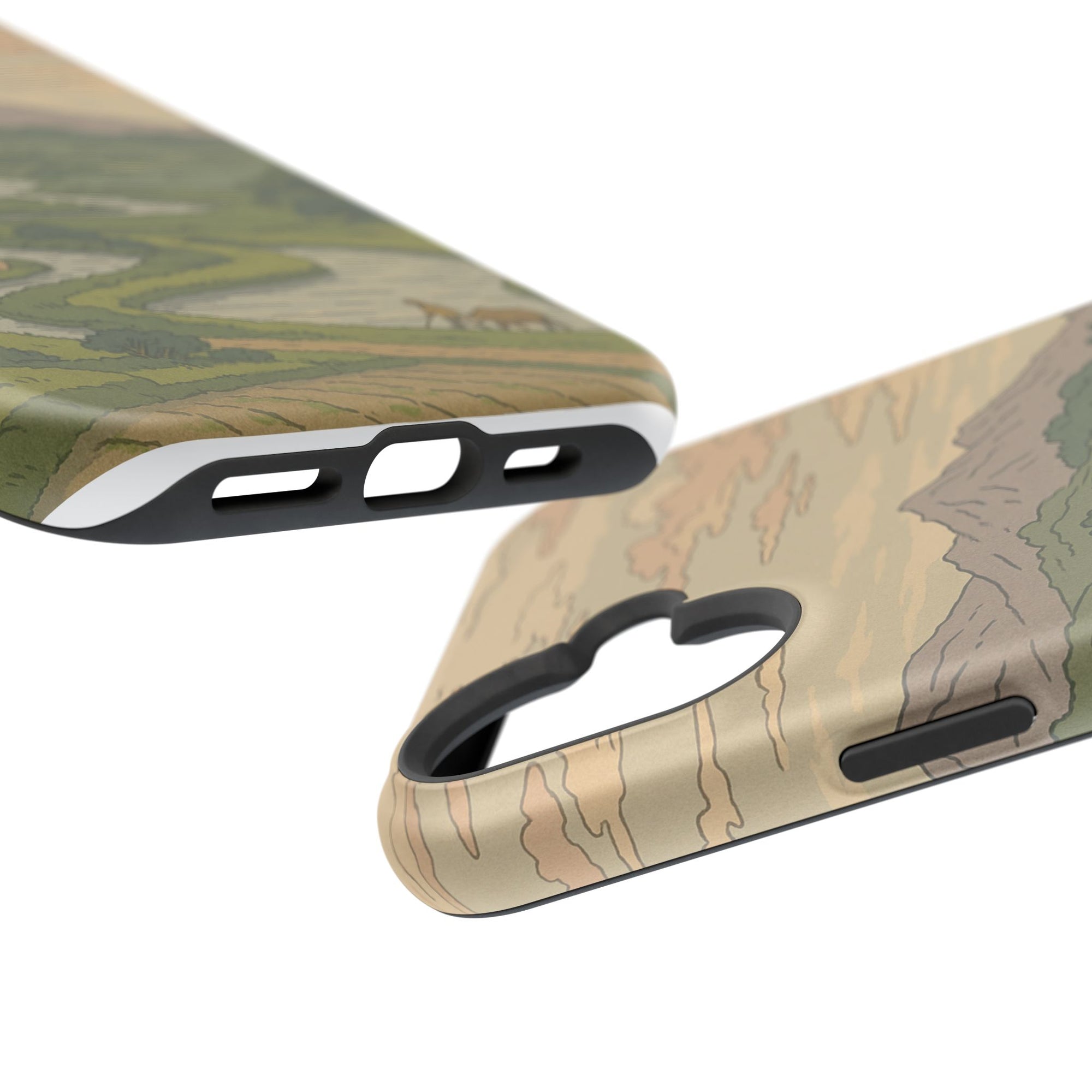 Nature-Inspired Magnetic Tough Case for iPhone, Phone Protection, Adventure Gift, Outdoor Lover, Earthy Aesthetic