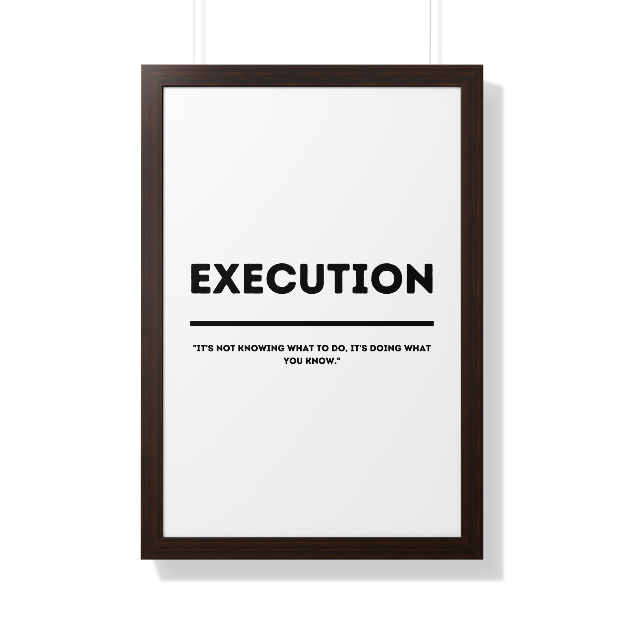 Minimalist in White (Execution) - Framed Vertical Poster