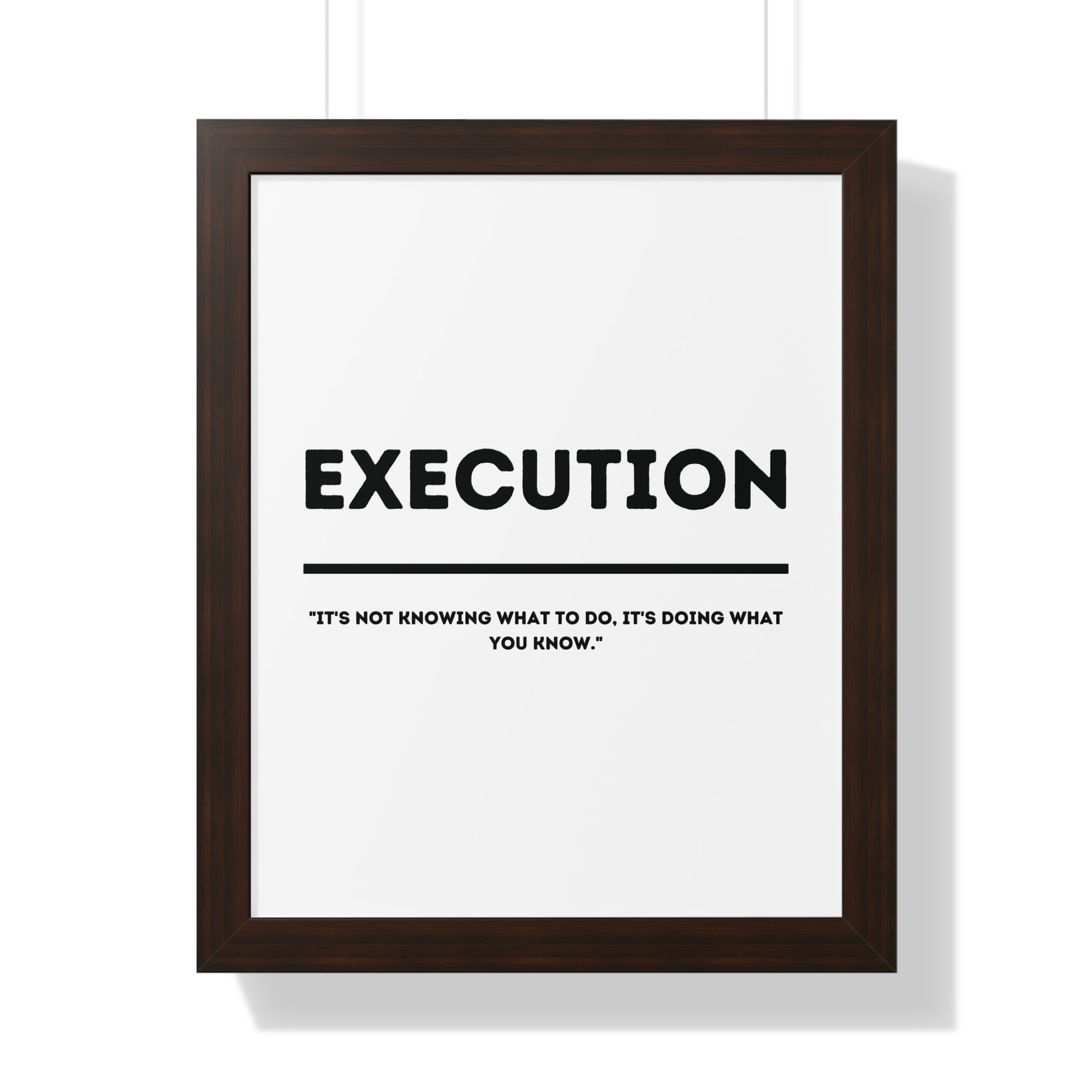 Minimalist in White (Execution) - Framed Vertical Poster