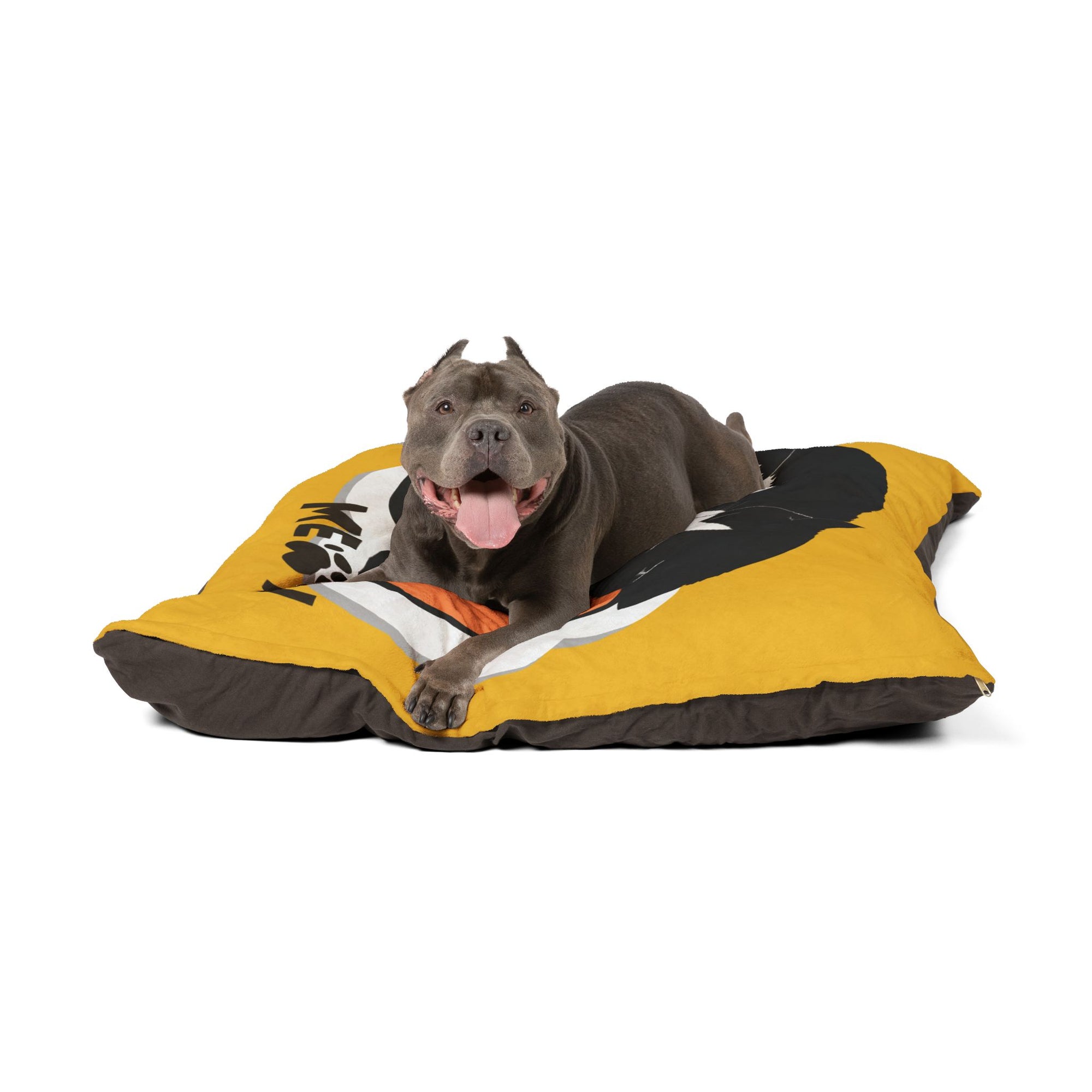 Boss Meow Pet Bed (Yellow) - Fun and Cozy Space for Your Furry Leader