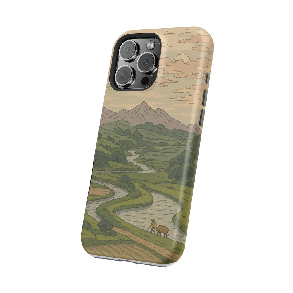 Nature-Inspired Magnetic Tough Case for iPhone, Phone Protection, Adventure Gift, Outdoor Lover, Earthy Aesthetic