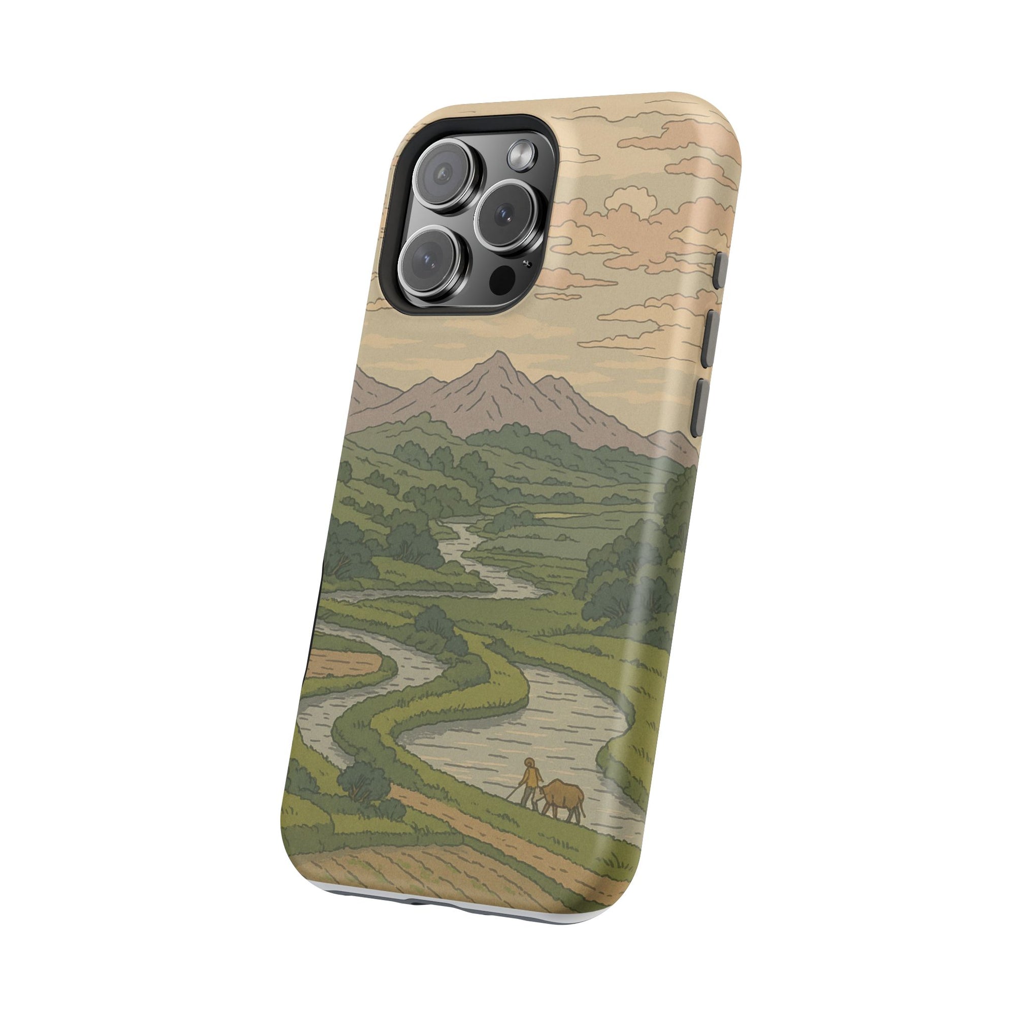 Nature-Inspired Magnetic Tough Case for iPhone, Phone Protection, Adventure Gift, Outdoor Lover, Earthy Aesthetic