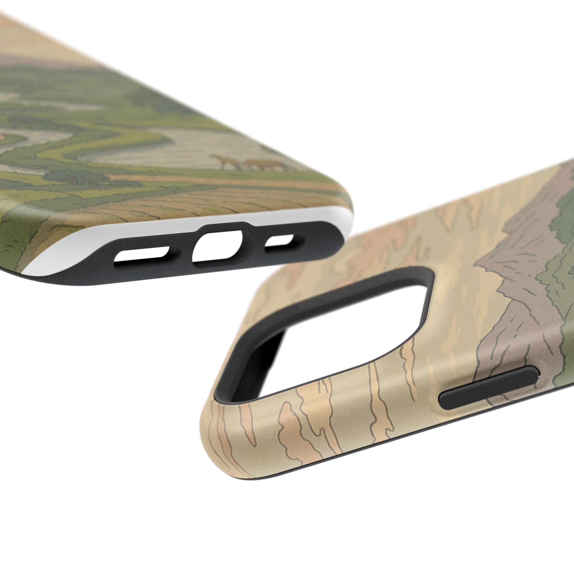Nature-Inspired Magnetic Tough Case for iPhone, Phone Protection, Adventure Gift, Outdoor Lover, Earthy Aesthetic