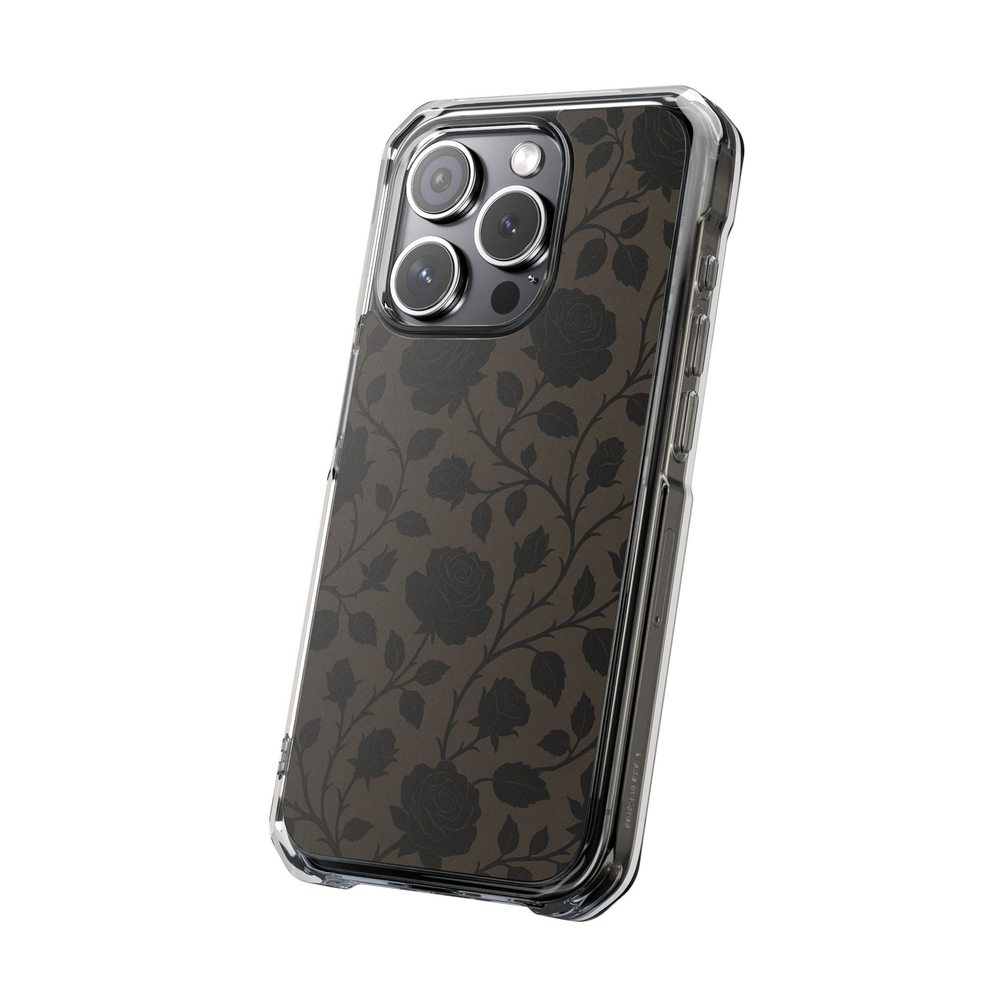 Floral Phone Case - Elegant Rose Design, Magnetic Clear Impact Case for iPhone, Stylish Phone Cover, Gifts for Her, Floral Lover