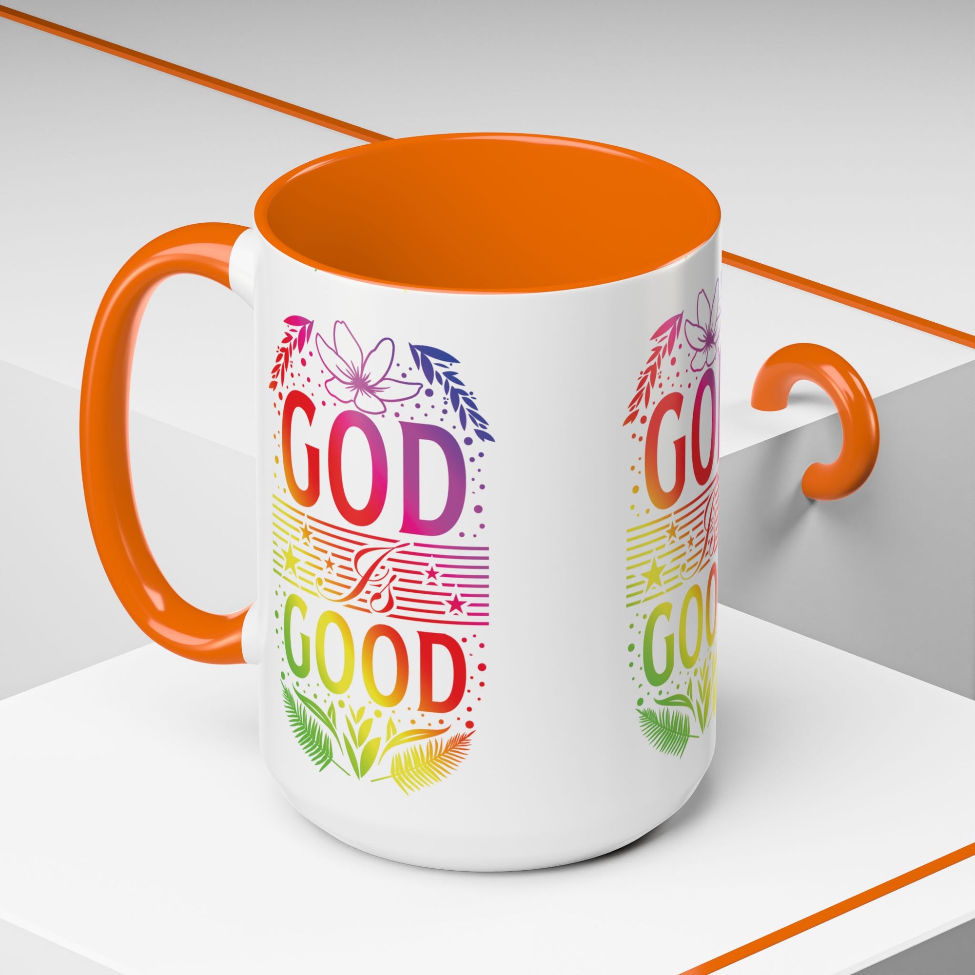 God is Good Accent Coffee Mug - Inspirational Design