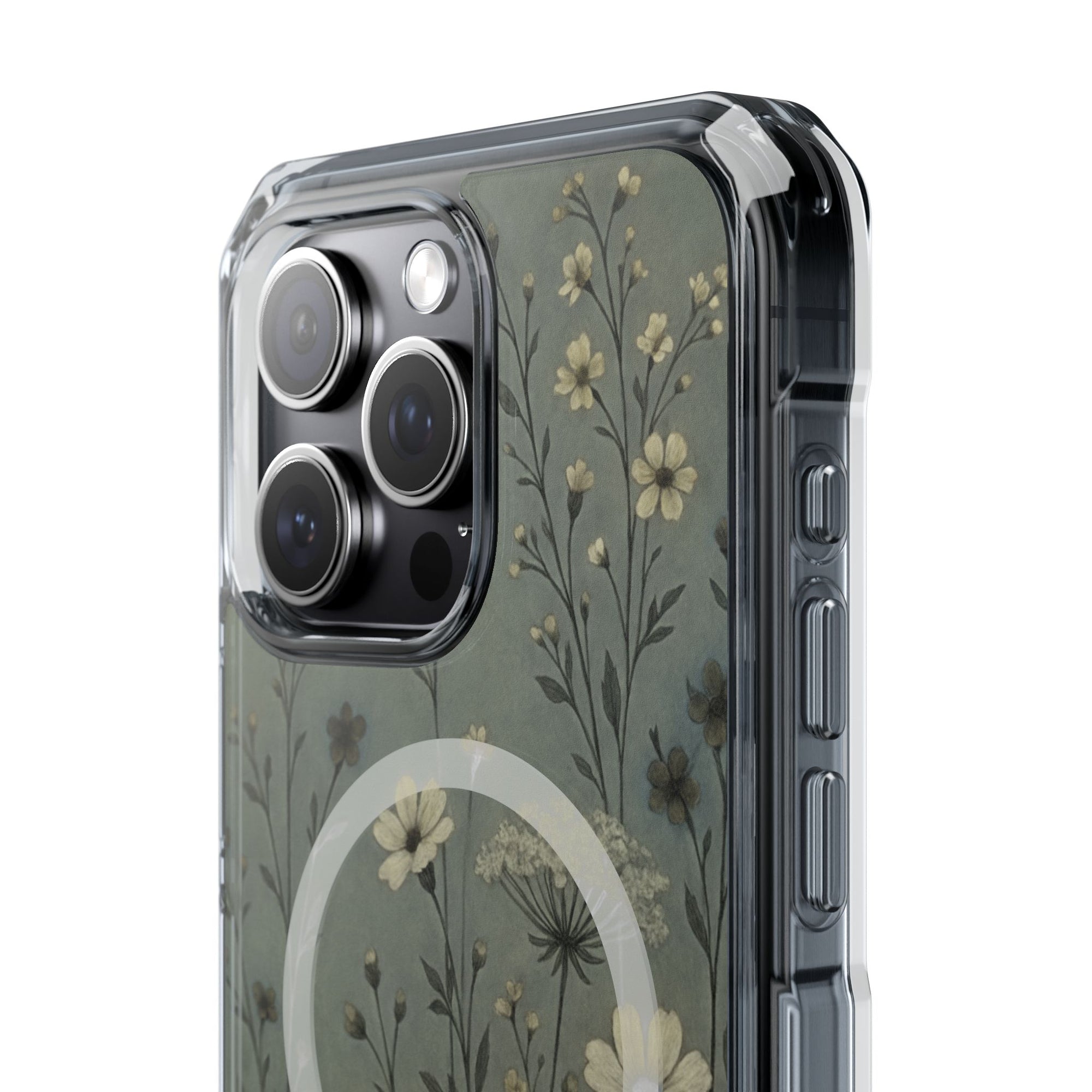 Floral Magnetic Clear Impact Cases, Phone Protection, Floral Design, Nature Lover Gift, Stylish Tech Accessories, Everyday Use