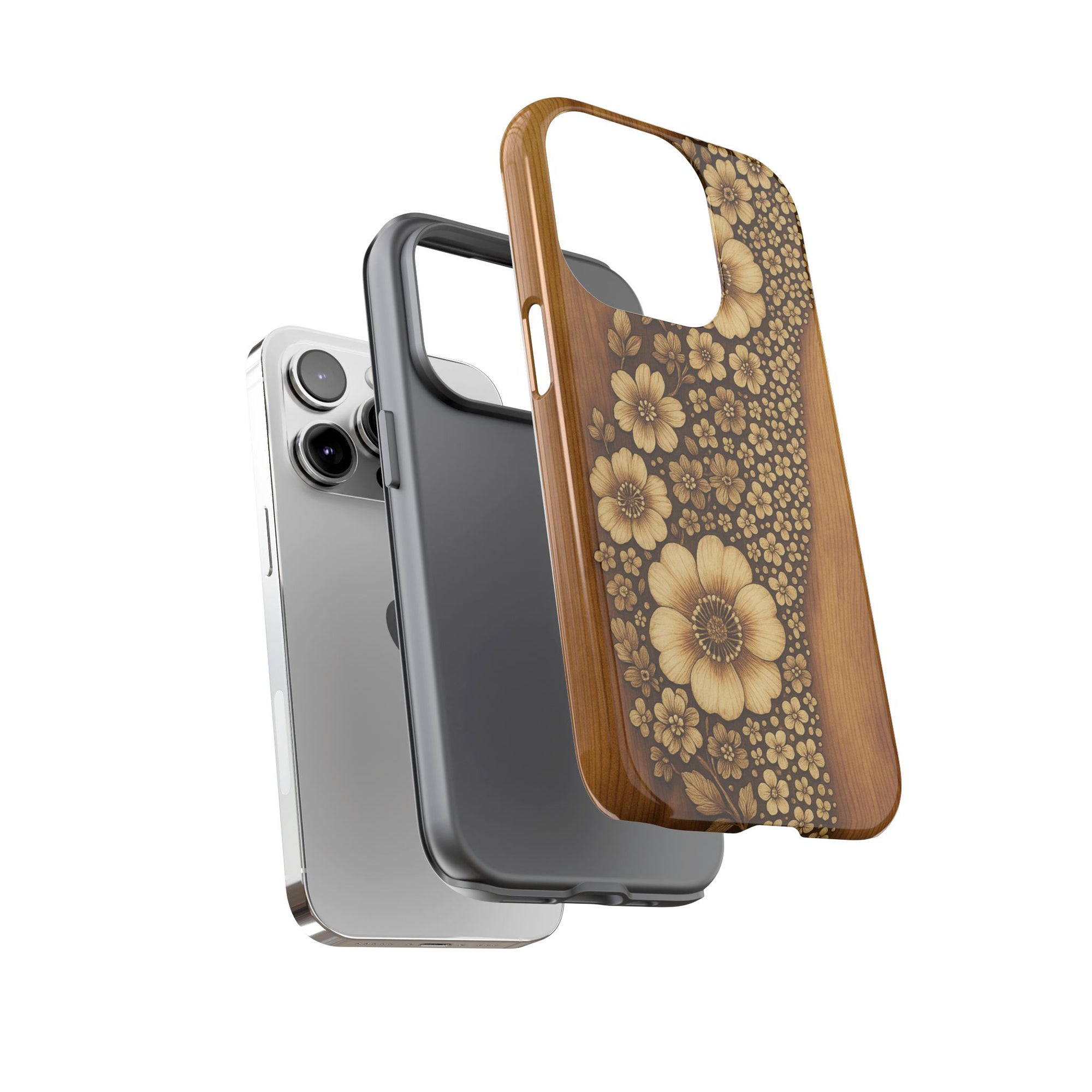 Floral Phone Case - Tough Cases, Protective Cover, Floral Design, Nature Lover Gift, Phone Accessory, Trendy Gadget