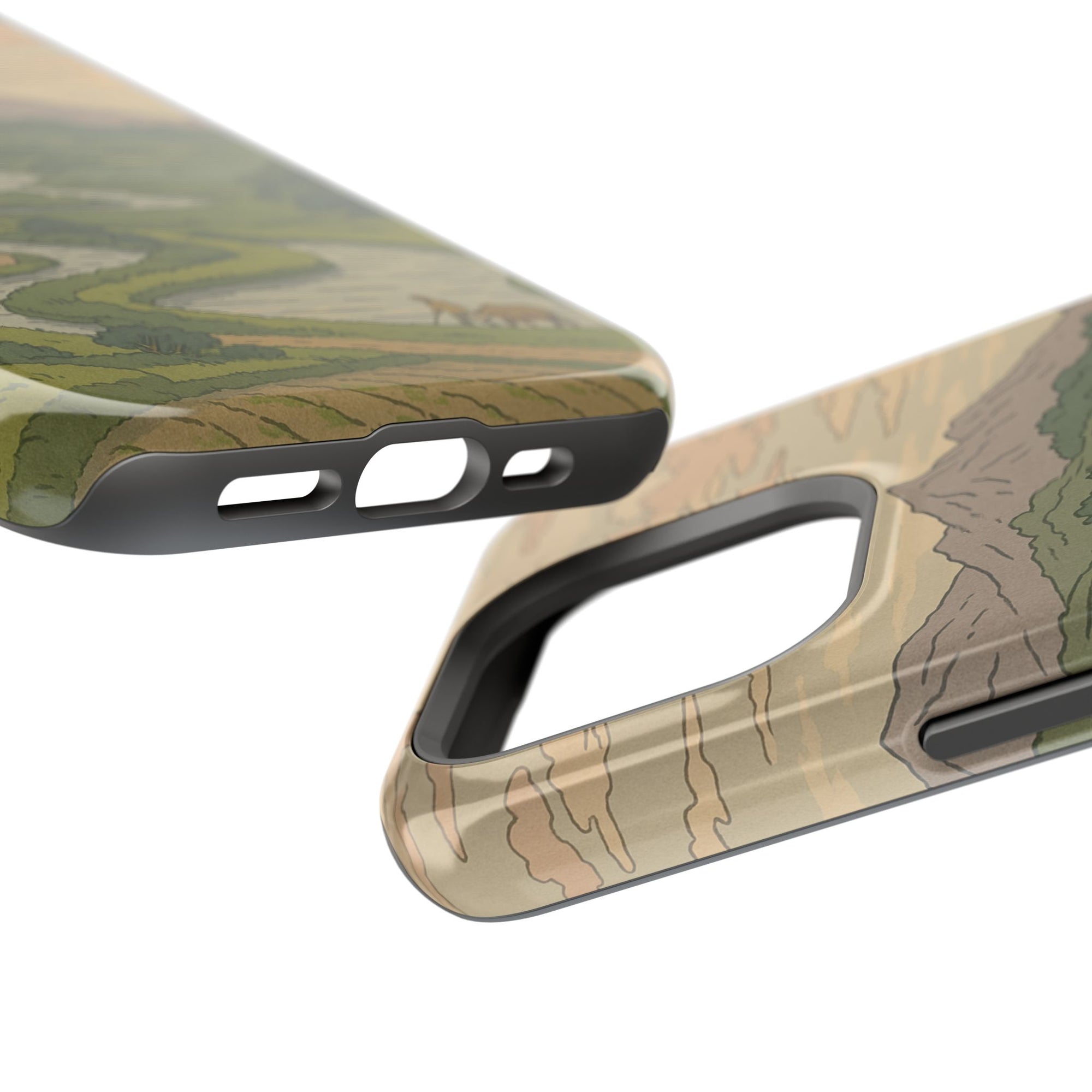 Nature-Inspired Magnetic Tough Case for iPhone, Phone Protection, Adventure Gift, Outdoor Lover, Earthy Aesthetic