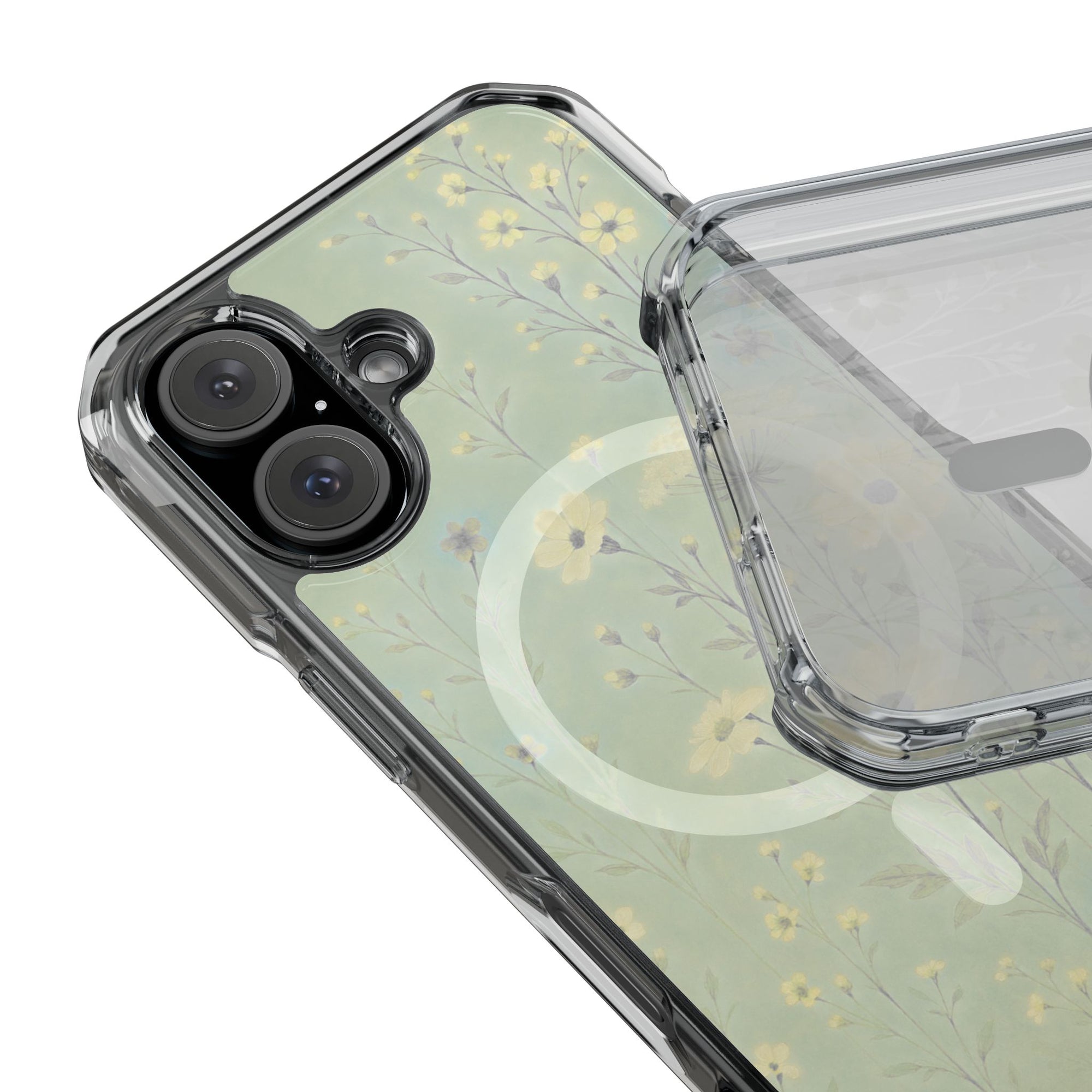 Floral Magnetic Clear Impact Cases, Phone Protection, Floral Design, Nature Lover Gift, Stylish Tech Accessories, Everyday Use