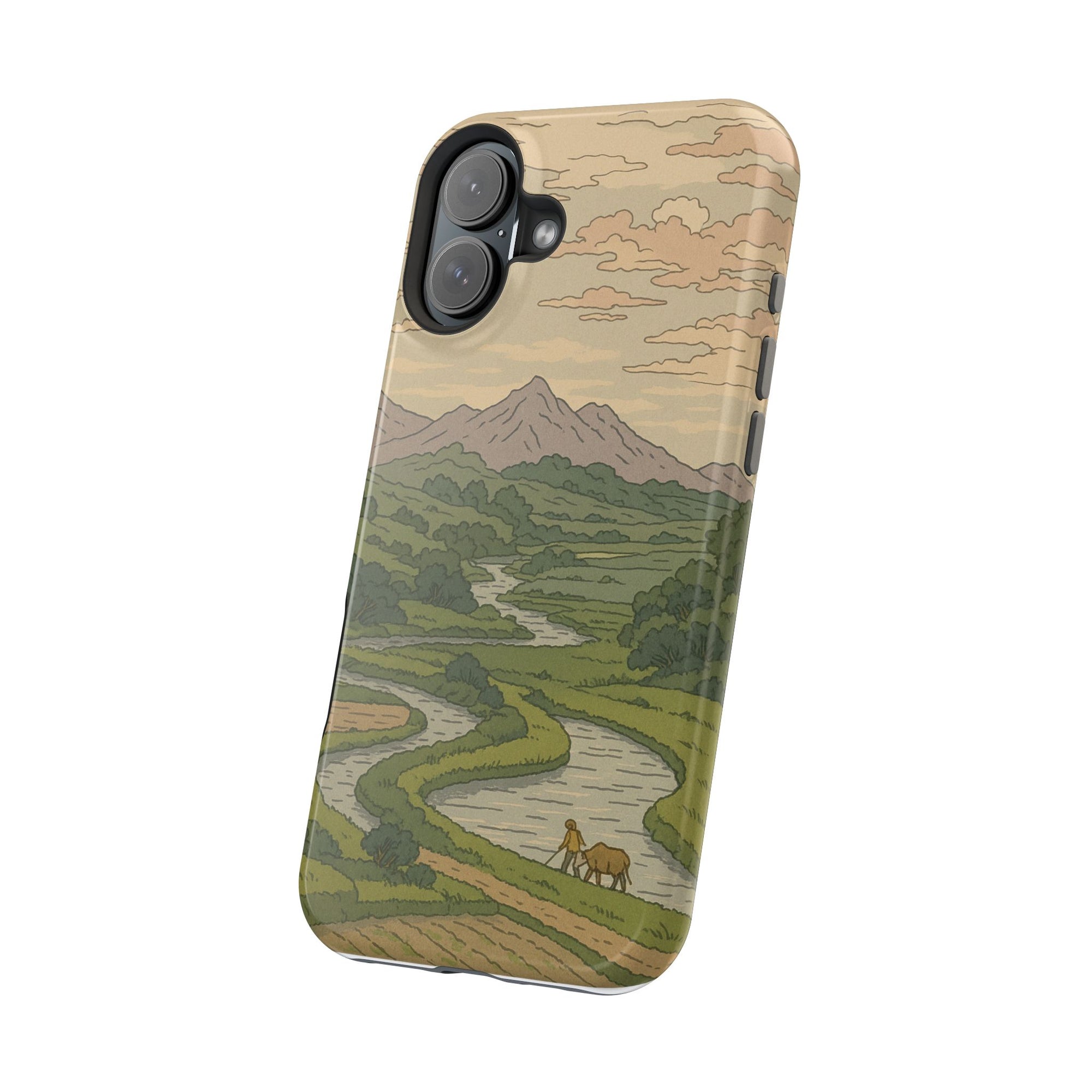 Nature-Inspired Magnetic Tough Case for iPhone, Phone Protection, Adventure Gift, Outdoor Lover, Earthy Aesthetic