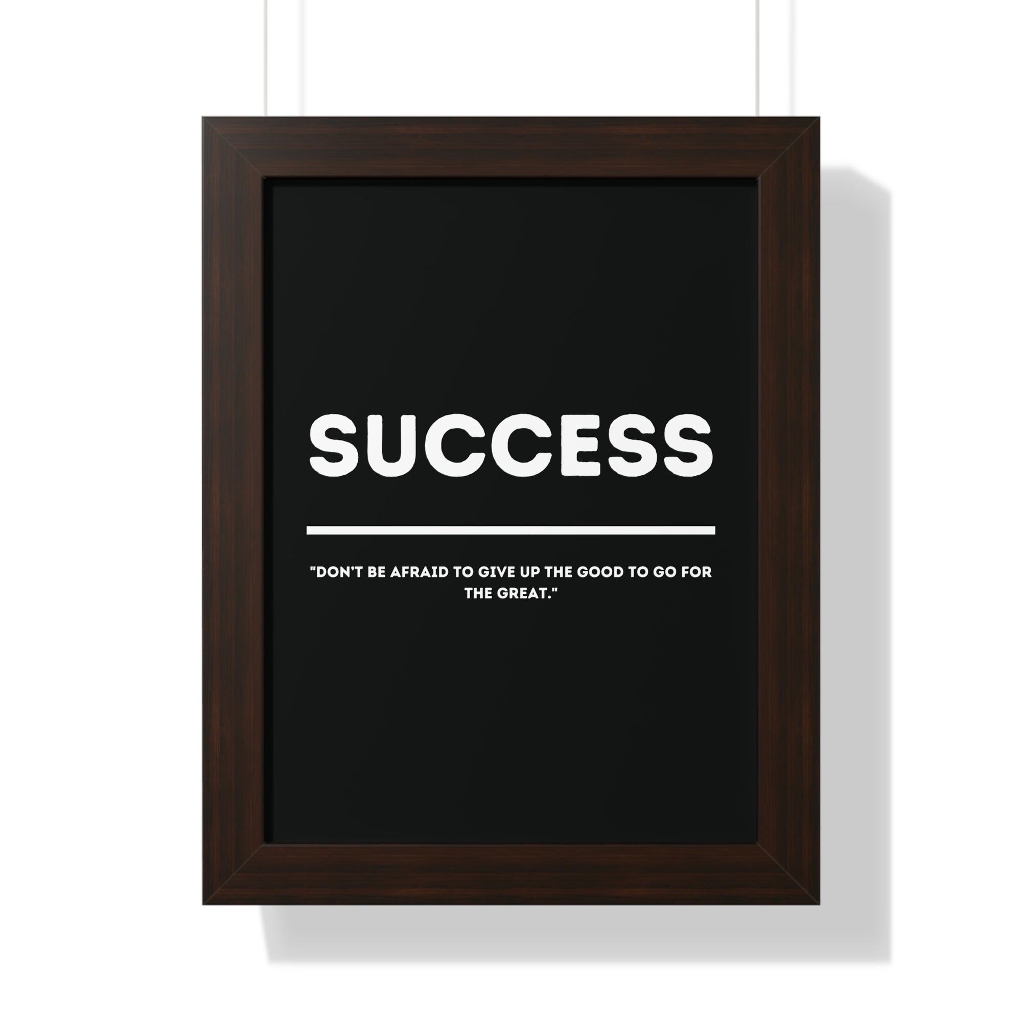 Minimalist in Black (Success) - Framed Vertical Poster
