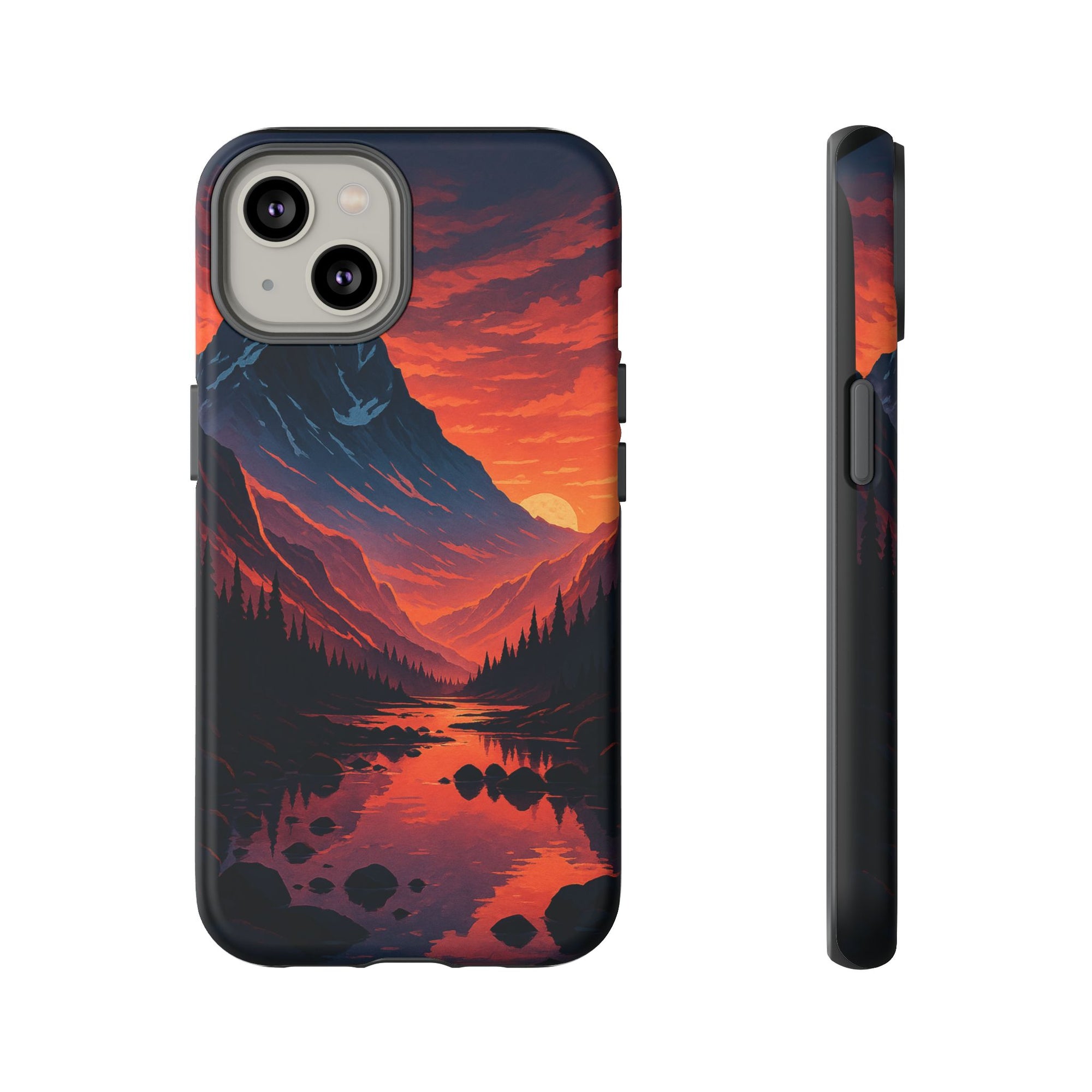 Mountain Sunset Phone Case, Nature Inspired Case, Tough Cases, Gift for Adventurers, Phone Accessories