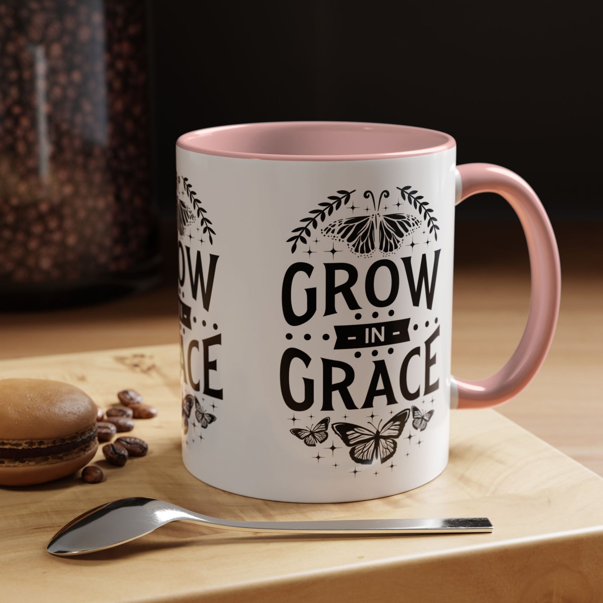 Grow in Grace Accent Coffee Mug - Inspirational Design