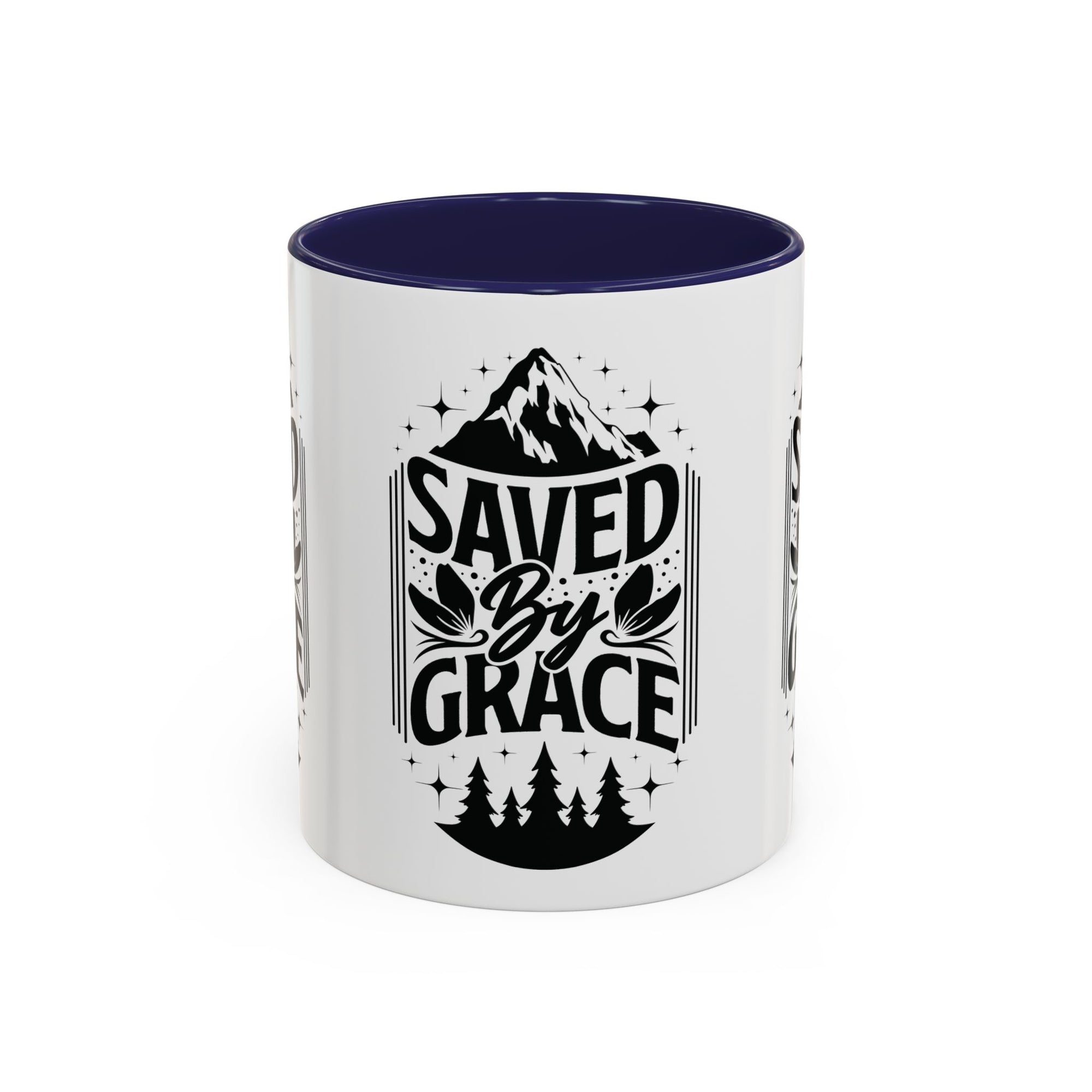 Saved by Grace Accent Coffee Mug - Inspirational Design