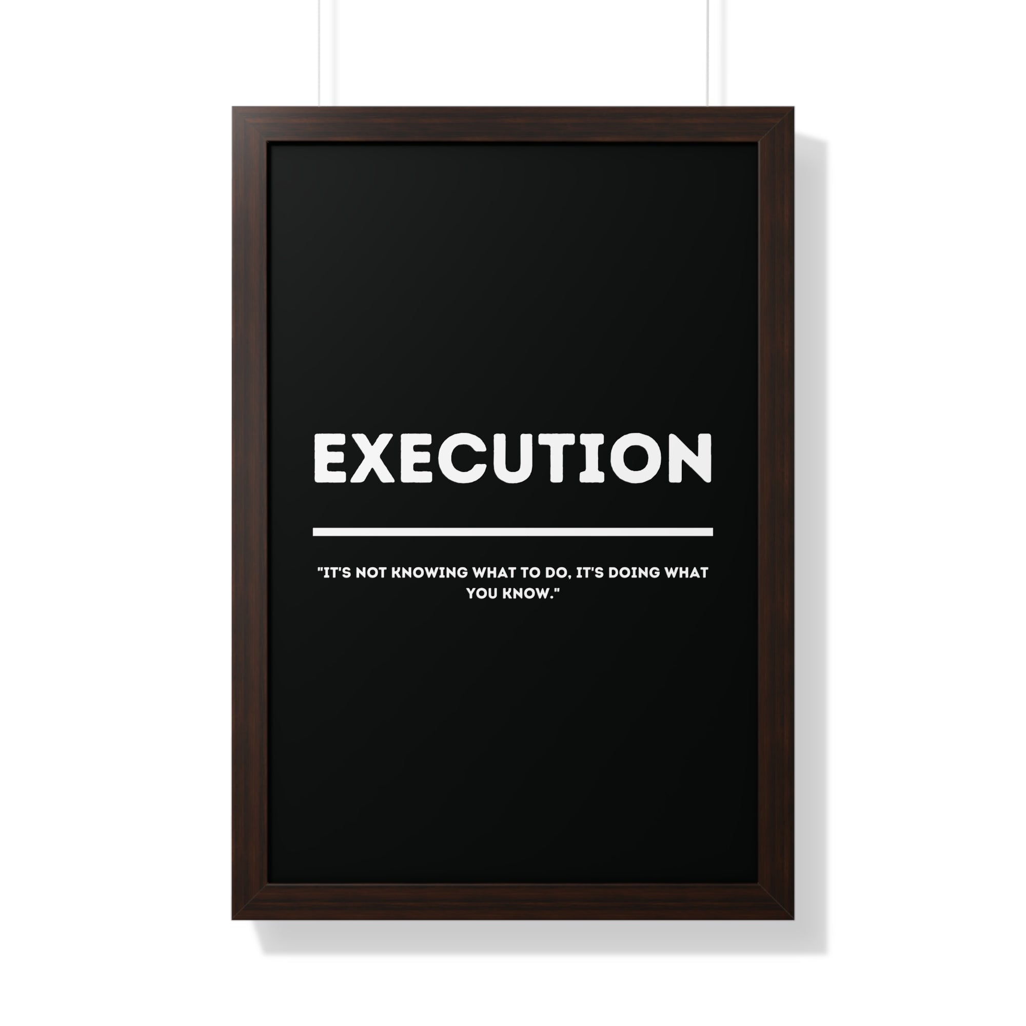 Minimalist in Black (Execution) - Framed Vertical Poster