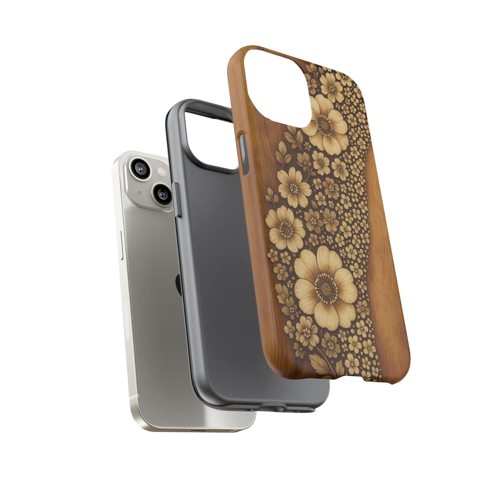 Floral Phone Case - Tough Cases, Protective Cover, Floral Design, Nature Lover Gift, Phone Accessory, Trendy Gadget