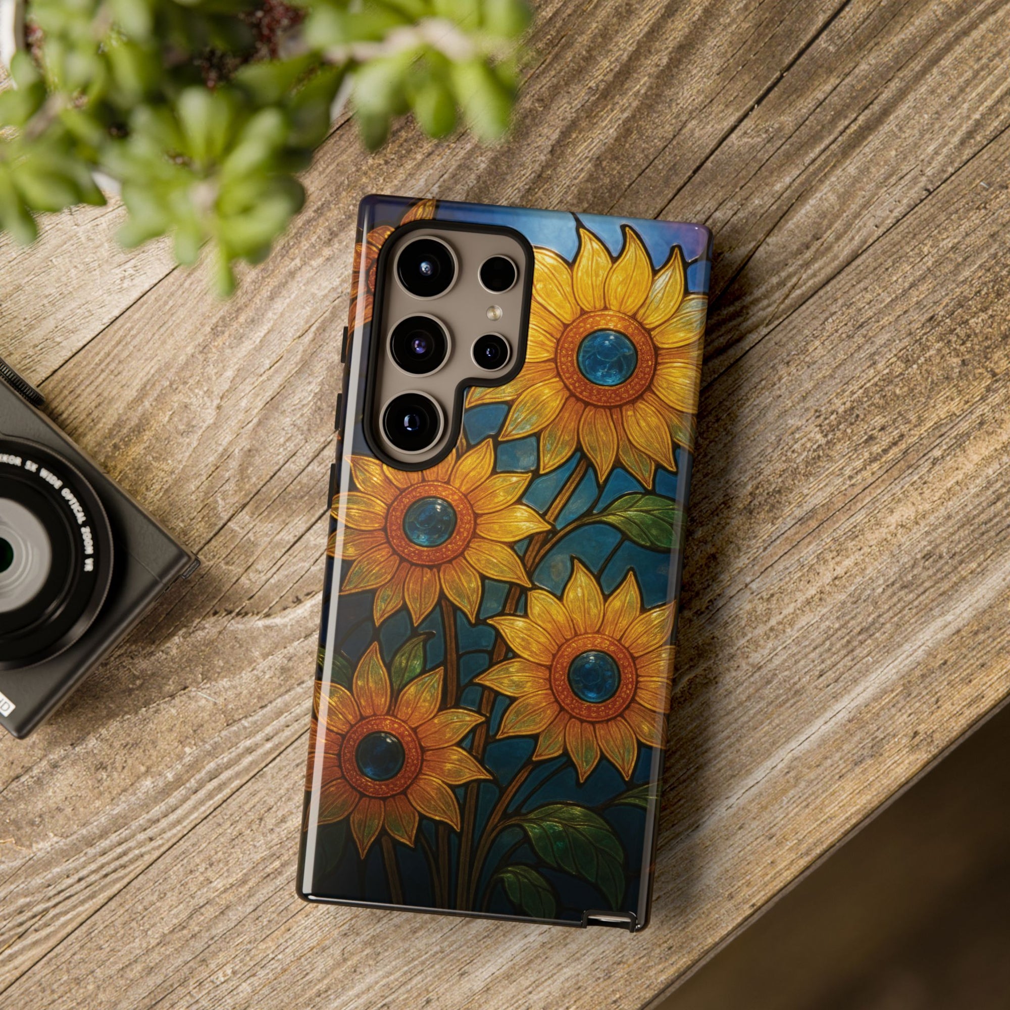 Vibrant Floral Phone Case, Sunflower Design, Tough & Durable Case, Nature Lover Gift, Protective Phone Cover, Spring Aesthetic