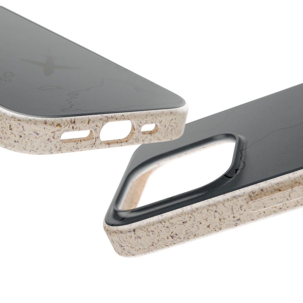 Airplane Map Biodegradable Phone Case, Eco-Friendly Phone Cover, Travel Gift, Sustainable Accessory, Nature Lover Gift