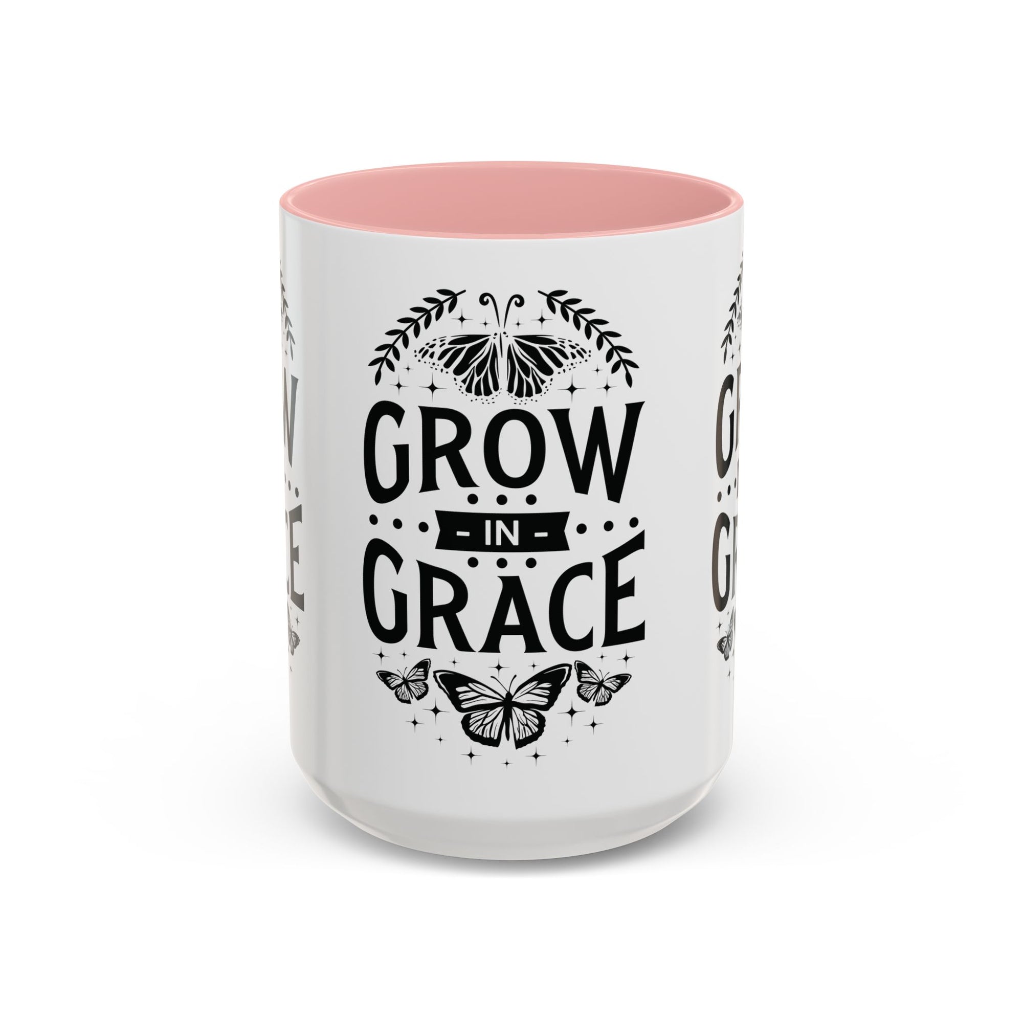 Grow in Grace Accent Coffee Mug - Inspirational Design