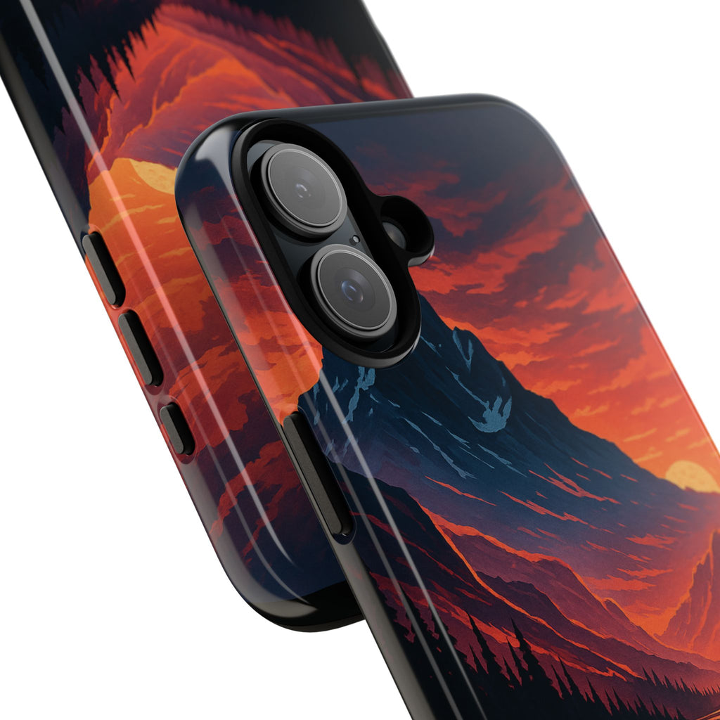 Mountain Sunset Phone Case, Nature Inspired Case, Tough Cases, Gift for Adventurers, Phone Accessories