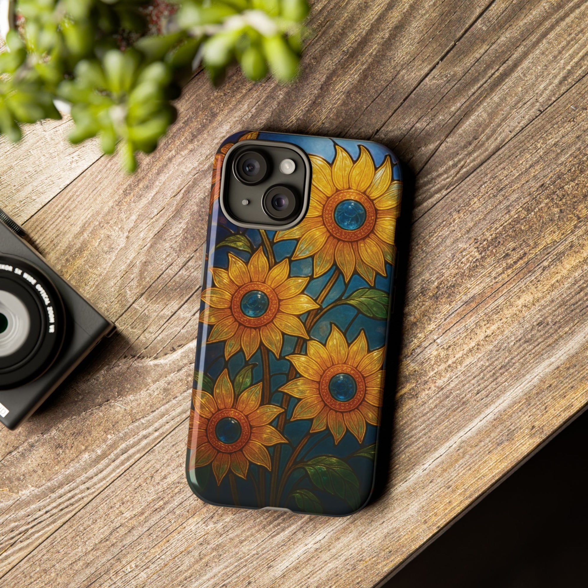 Vibrant Floral Phone Case, Sunflower Design, Tough & Durable Case, Nature Lover Gift, Protective Phone Cover, Spring Aesthetic
