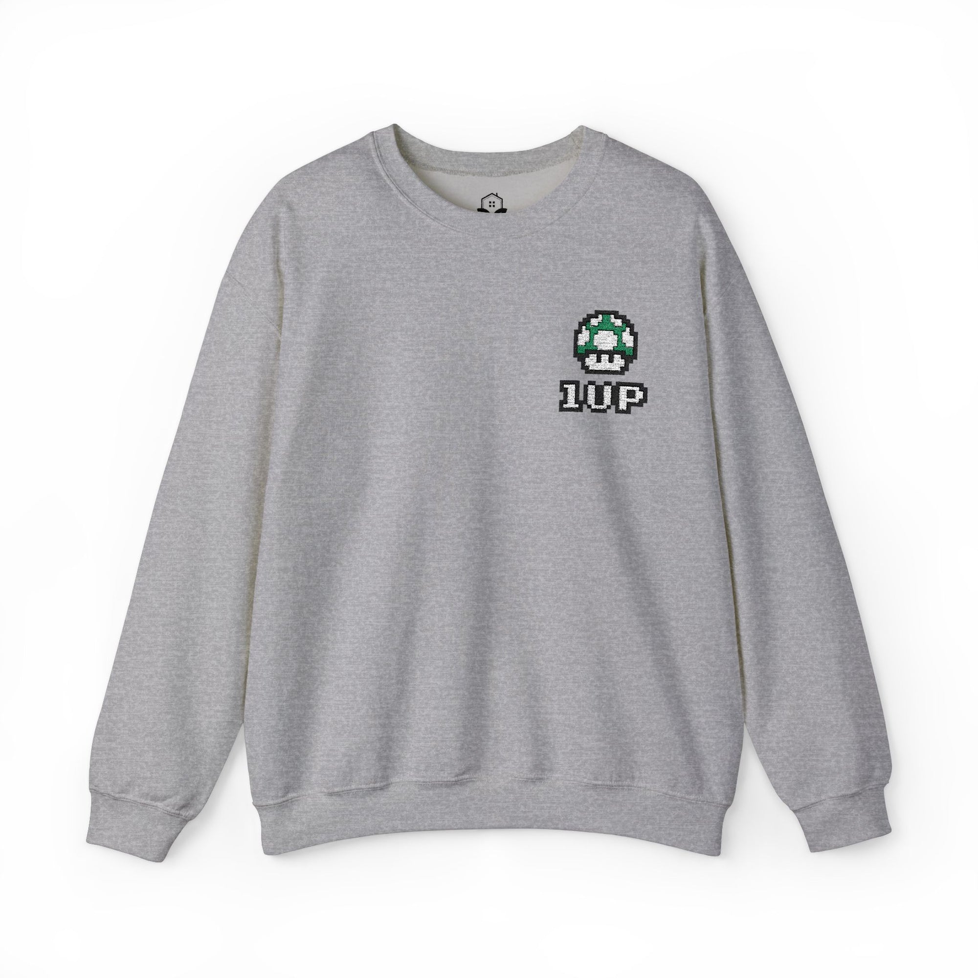 1UP Mushroom - Unisex Heavy Blend™ Crewneck Sweatshirt