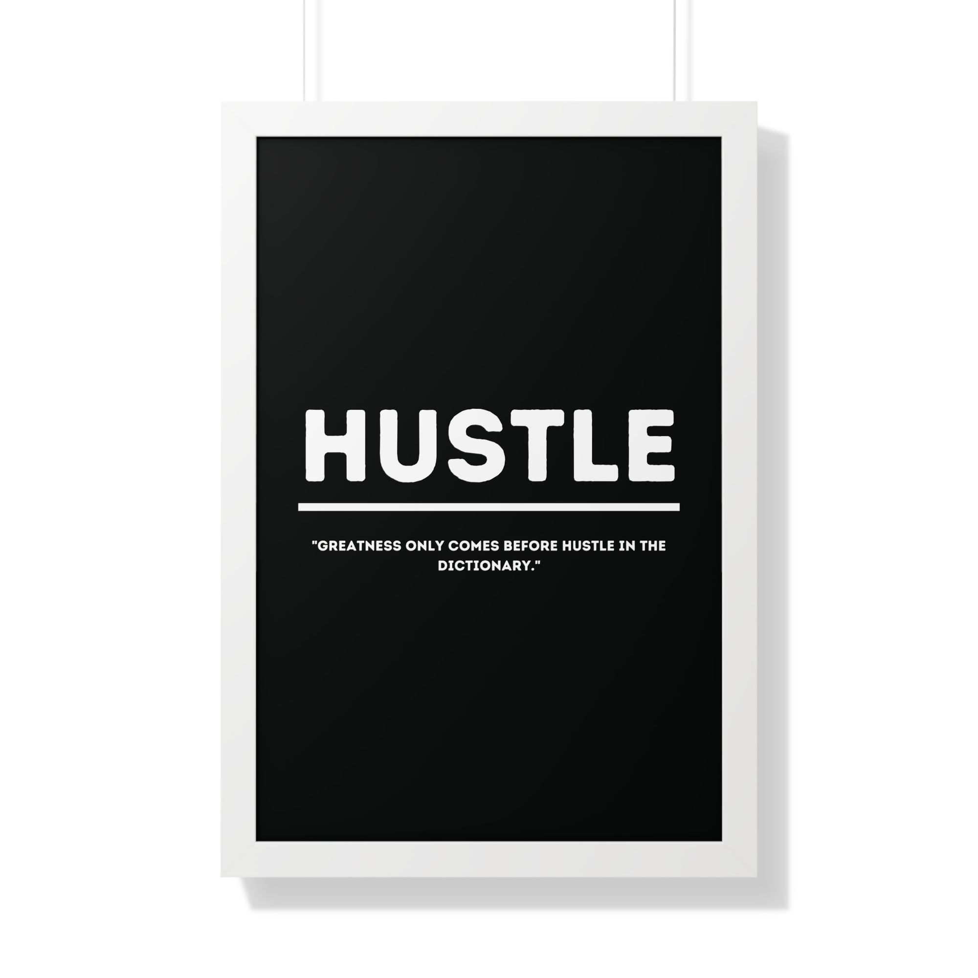 Minimalist in Black (Hustle) - Framed Vertical Poster